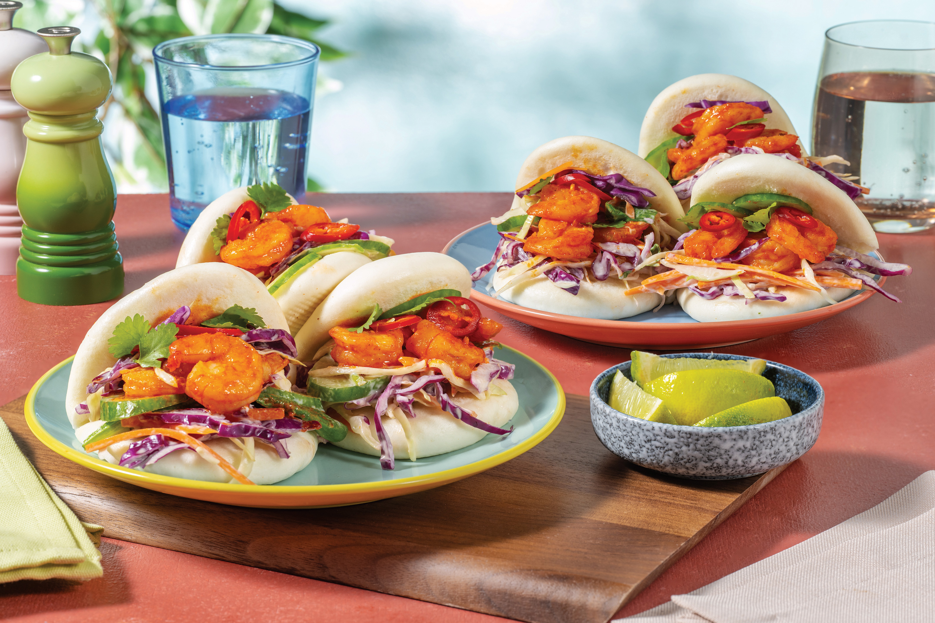 Sichuan Garlic Prawn Bao Buns