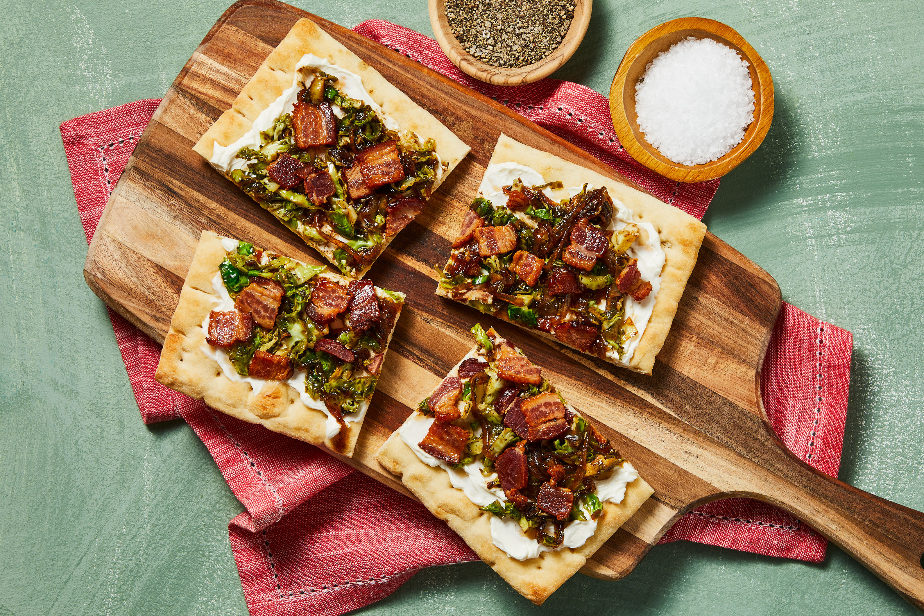 Crispy Brussels Sprout & Bacon Flatbreads