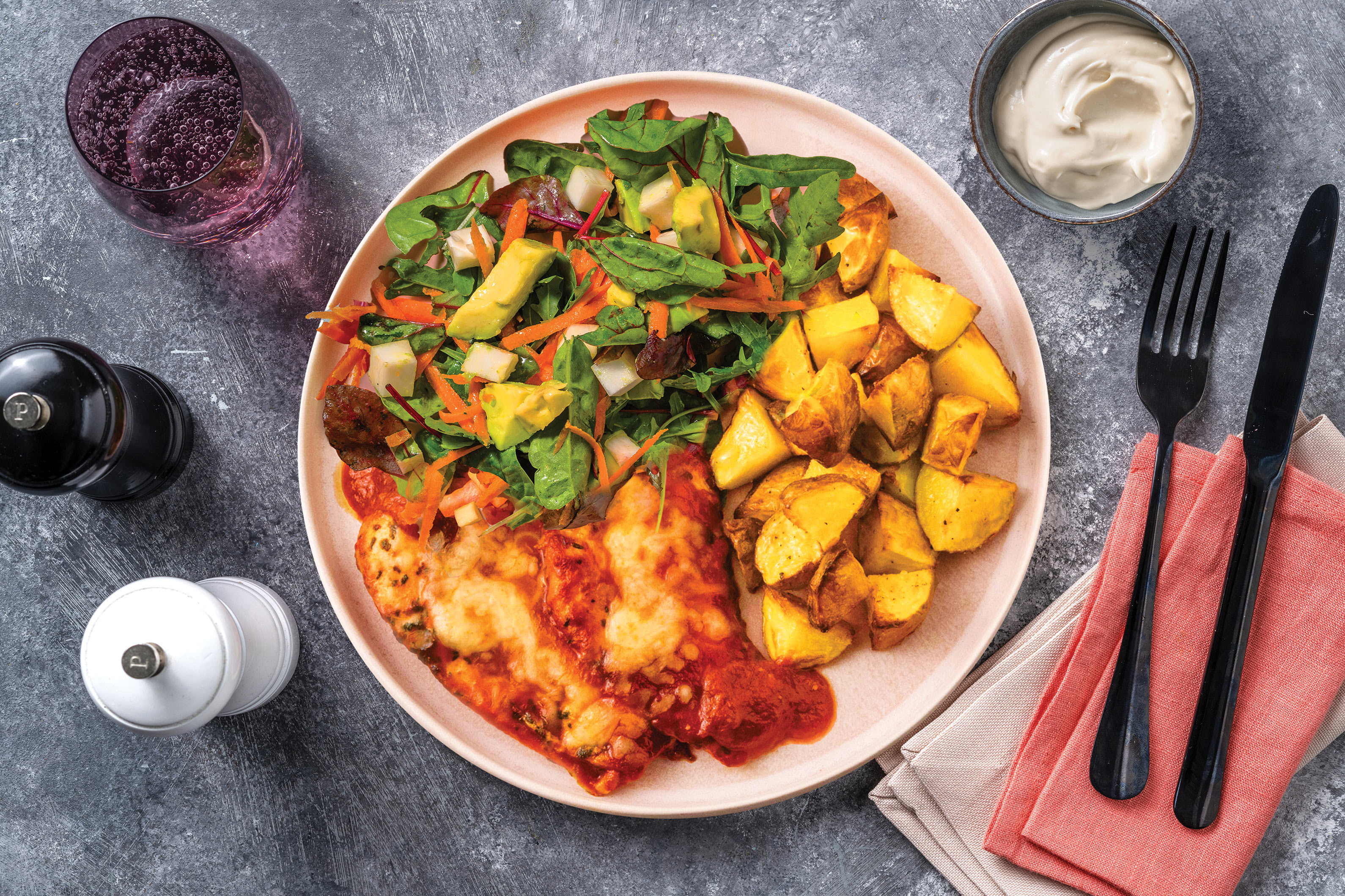 Golden Cheesy Tomato Chicken