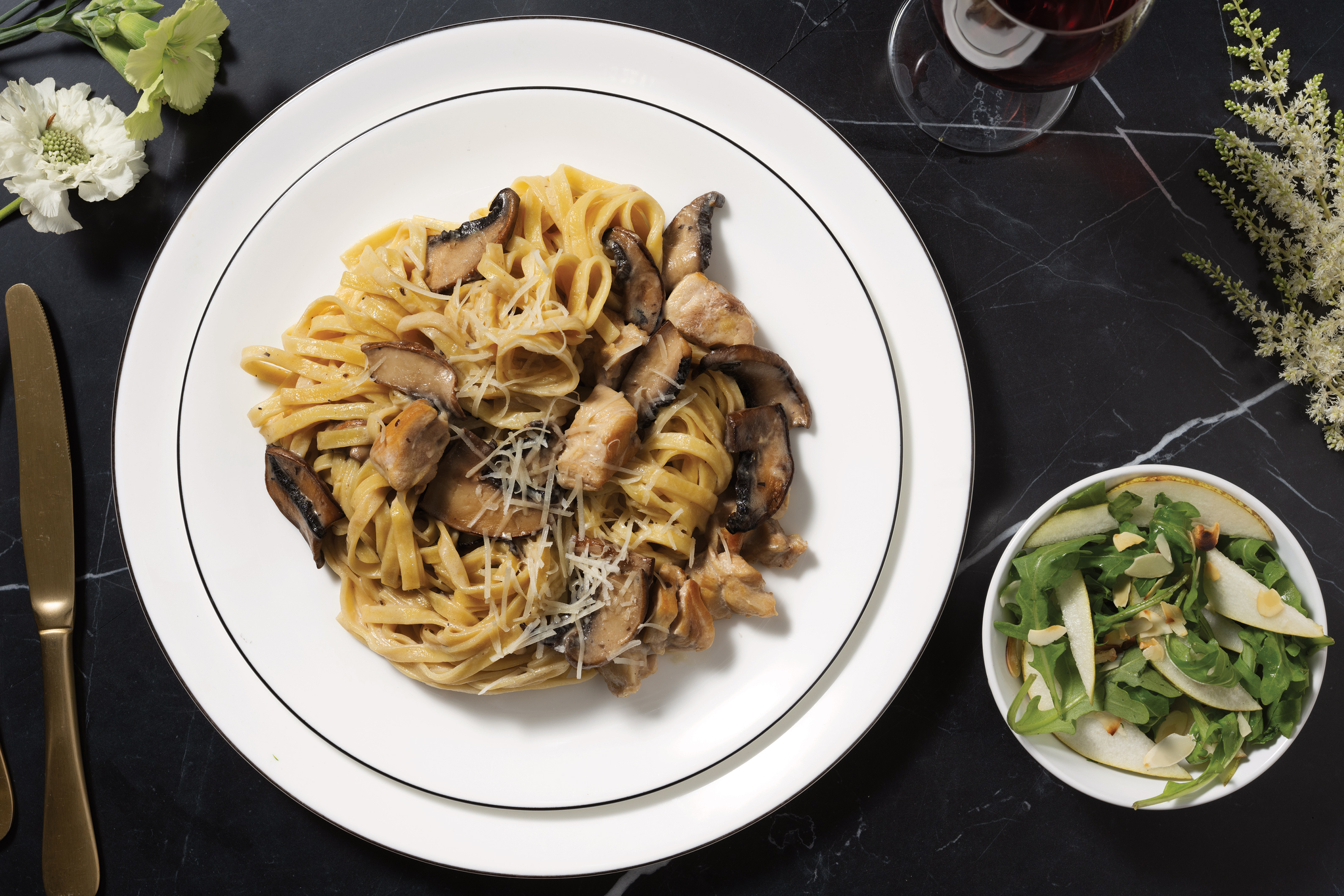 Creamy Chicken, Bacon & Mushroom Boscaiola