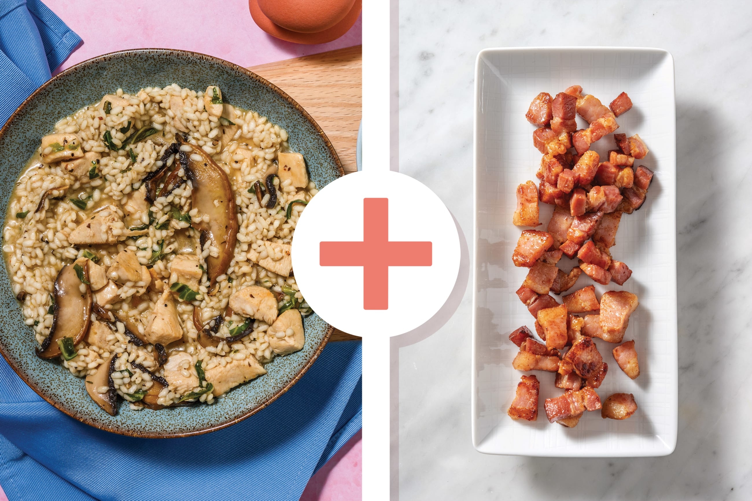 Chicken, Bacon & Mushroom Baked Risotto