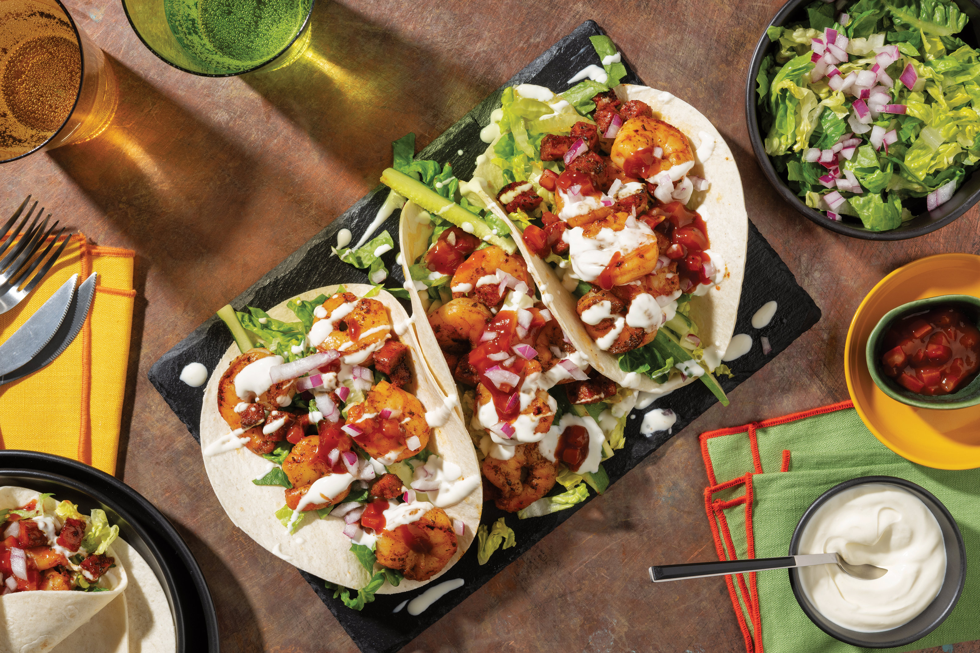 Firecracker Prawn & Chorizo Tacos