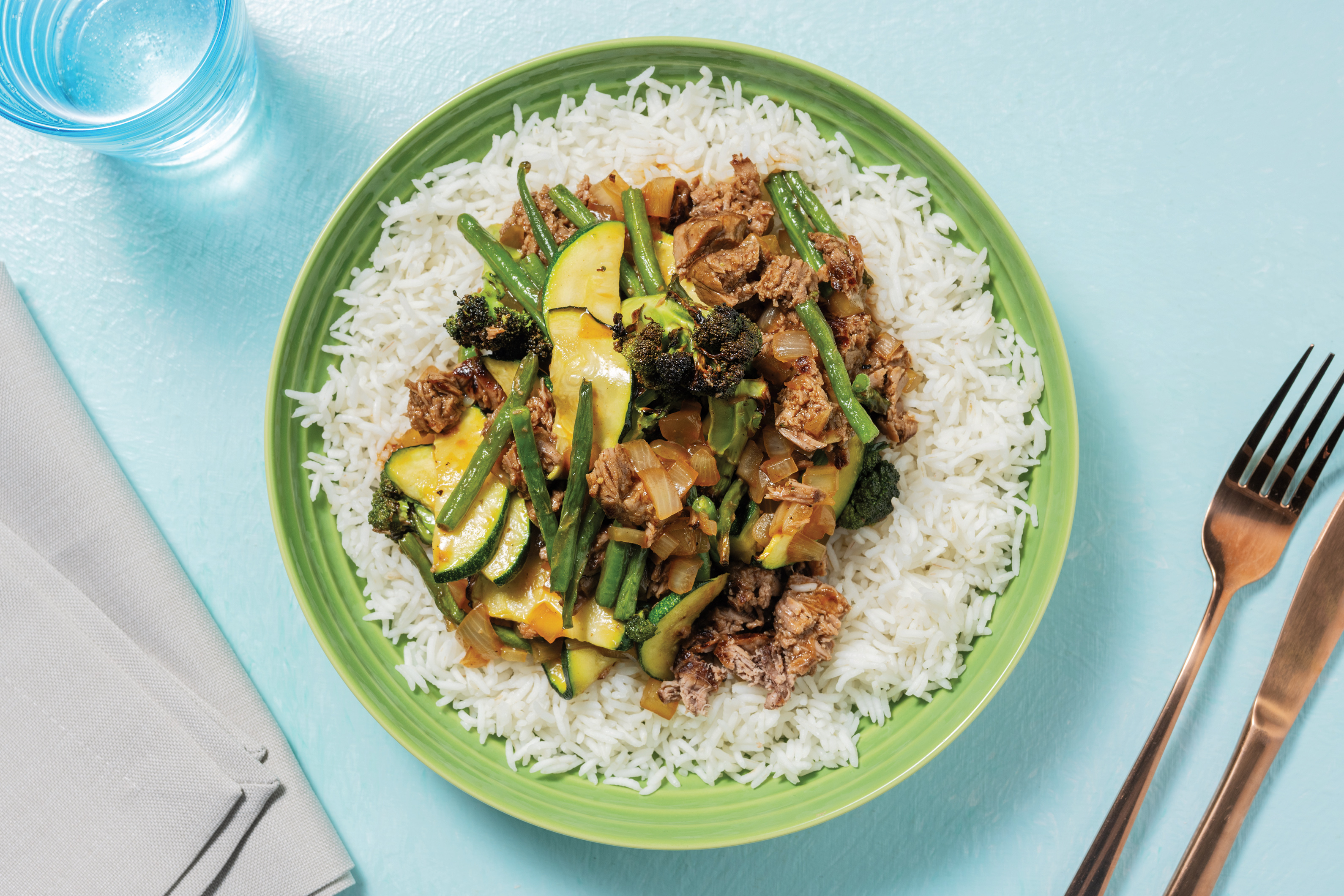 Katsu Beef Brisket & Roast Veggie Curry with Buttery Rice
