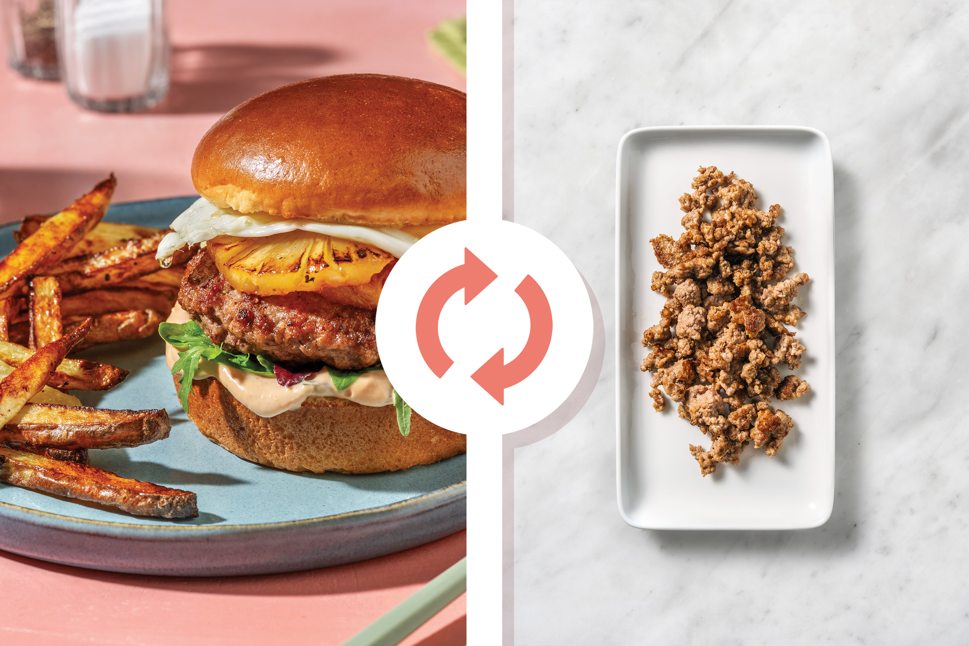 'Chocka' Lamb Burger & Fries