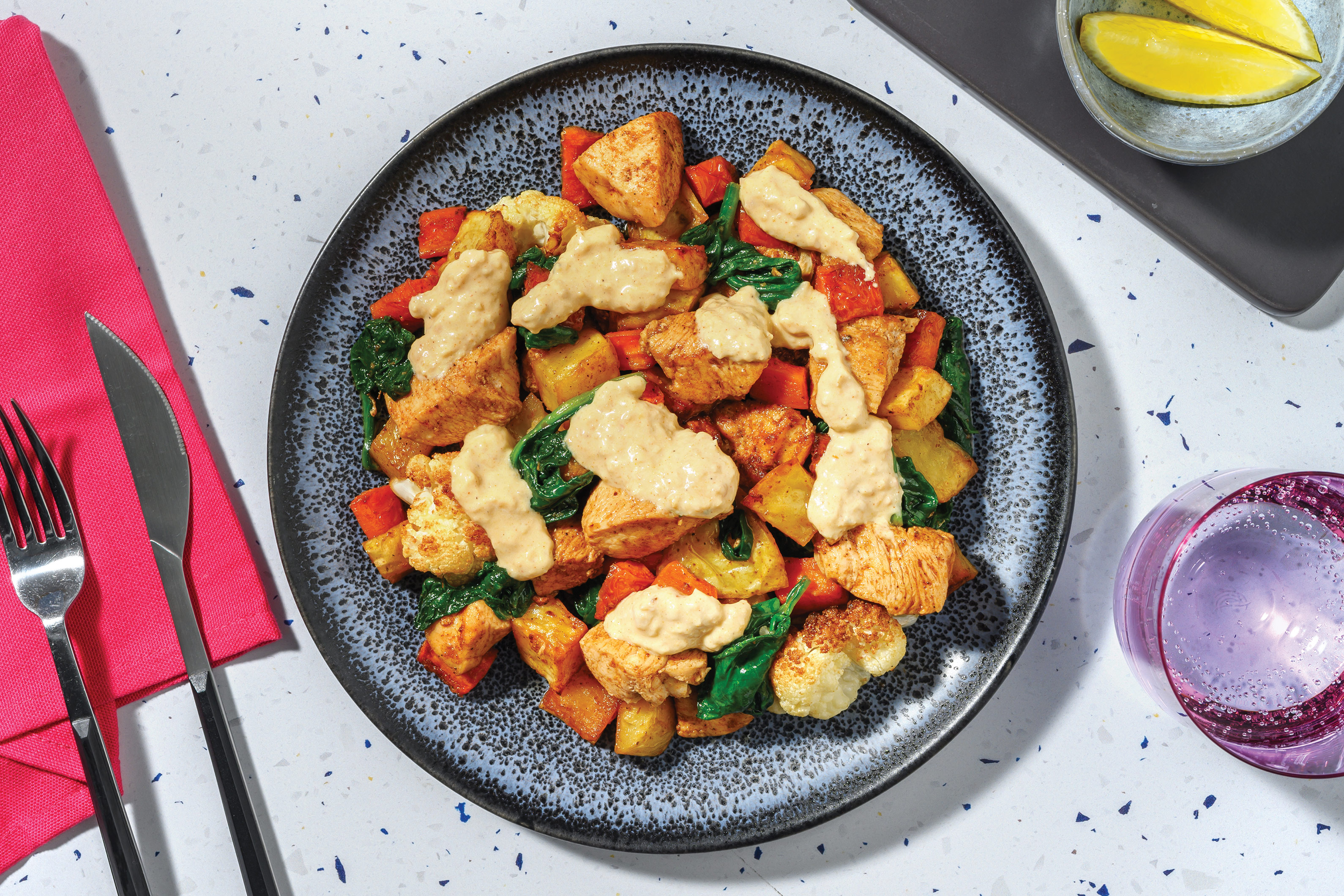 Golden Chicken & Roast Veggie Medley