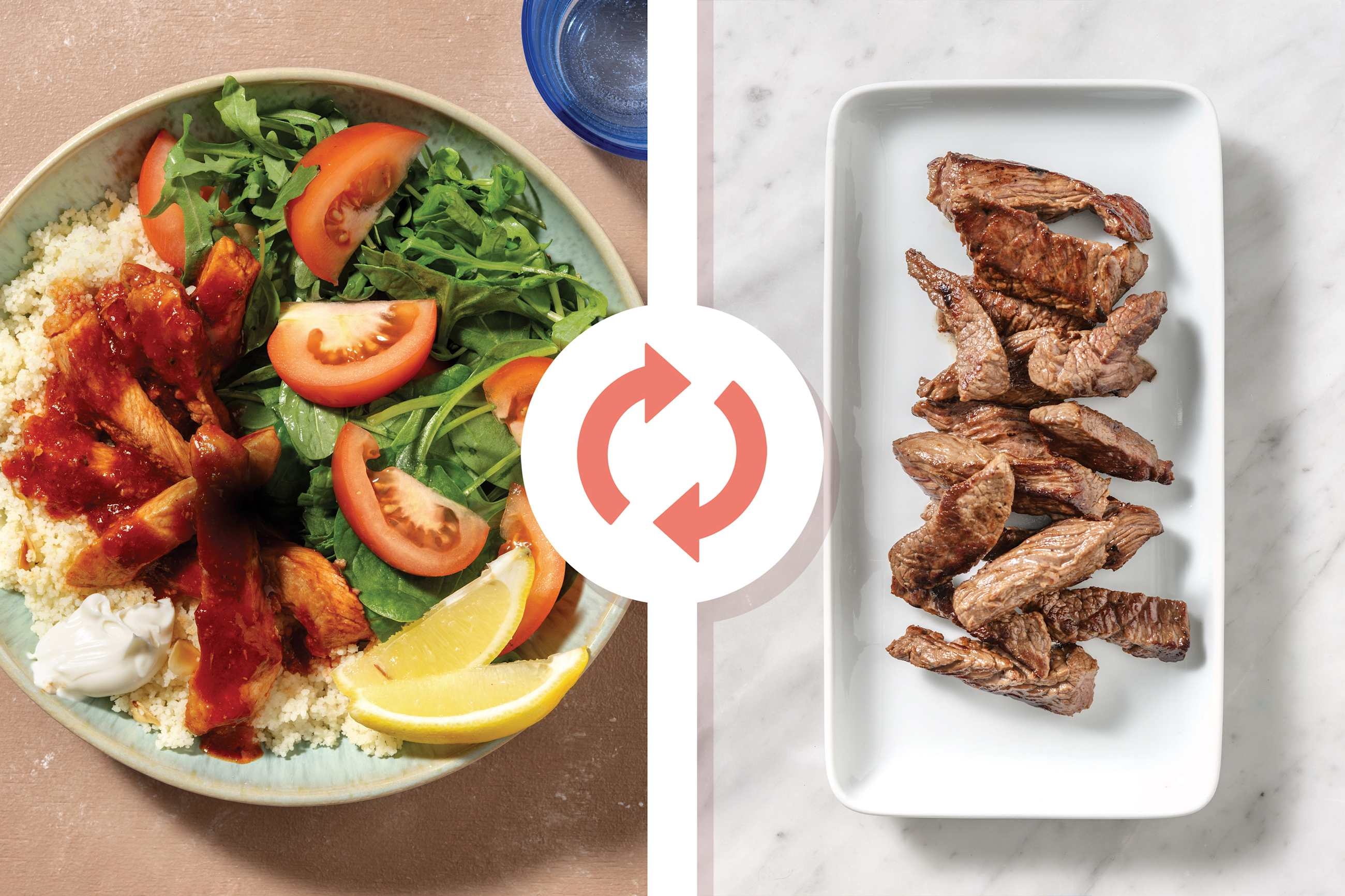 Tomato-Harissa Beef & Nutty Couscous