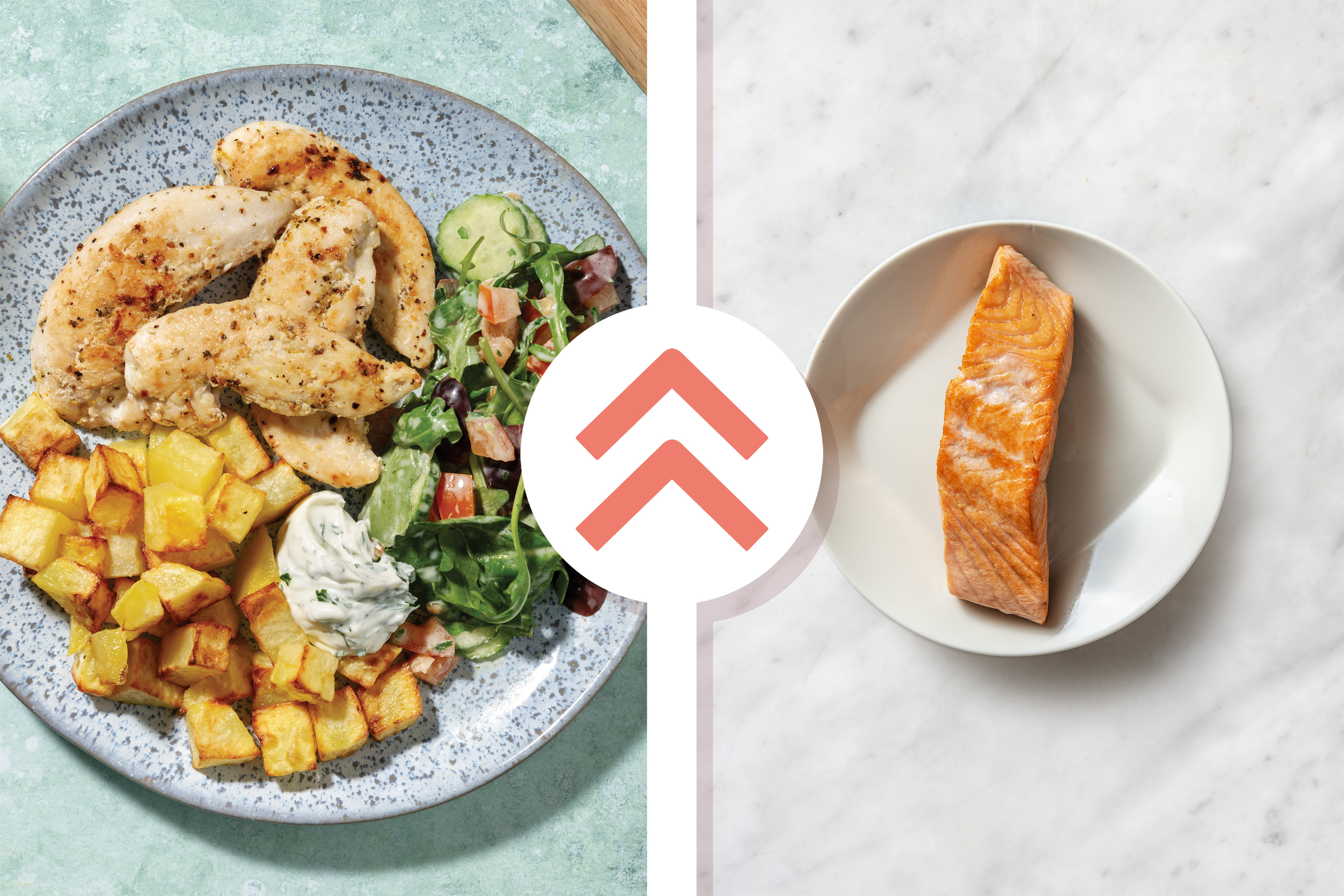 Greek-Style Salmon & Olive Garden Salad