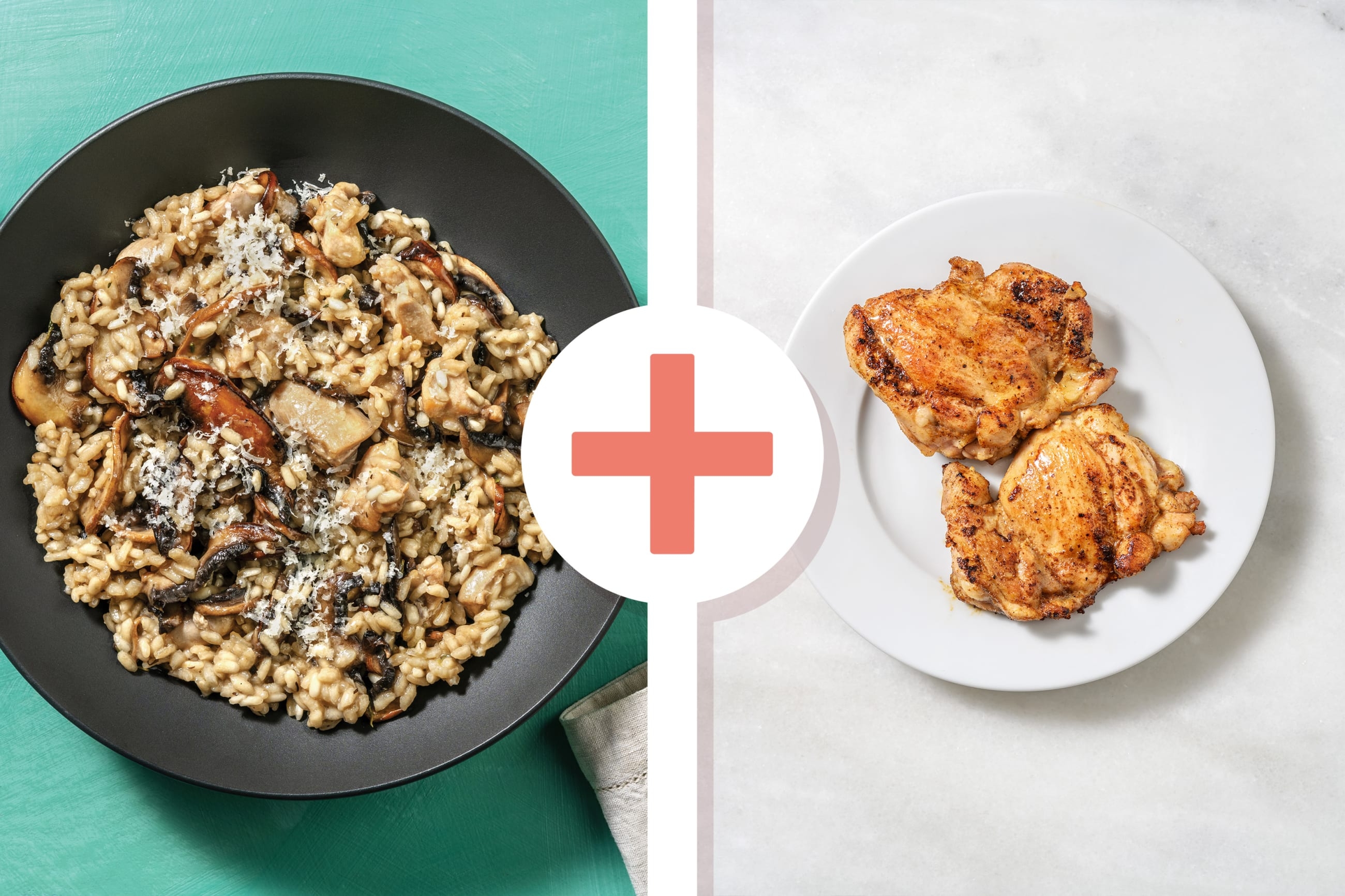 Double Chicken & Mushroom Baked Risotto 