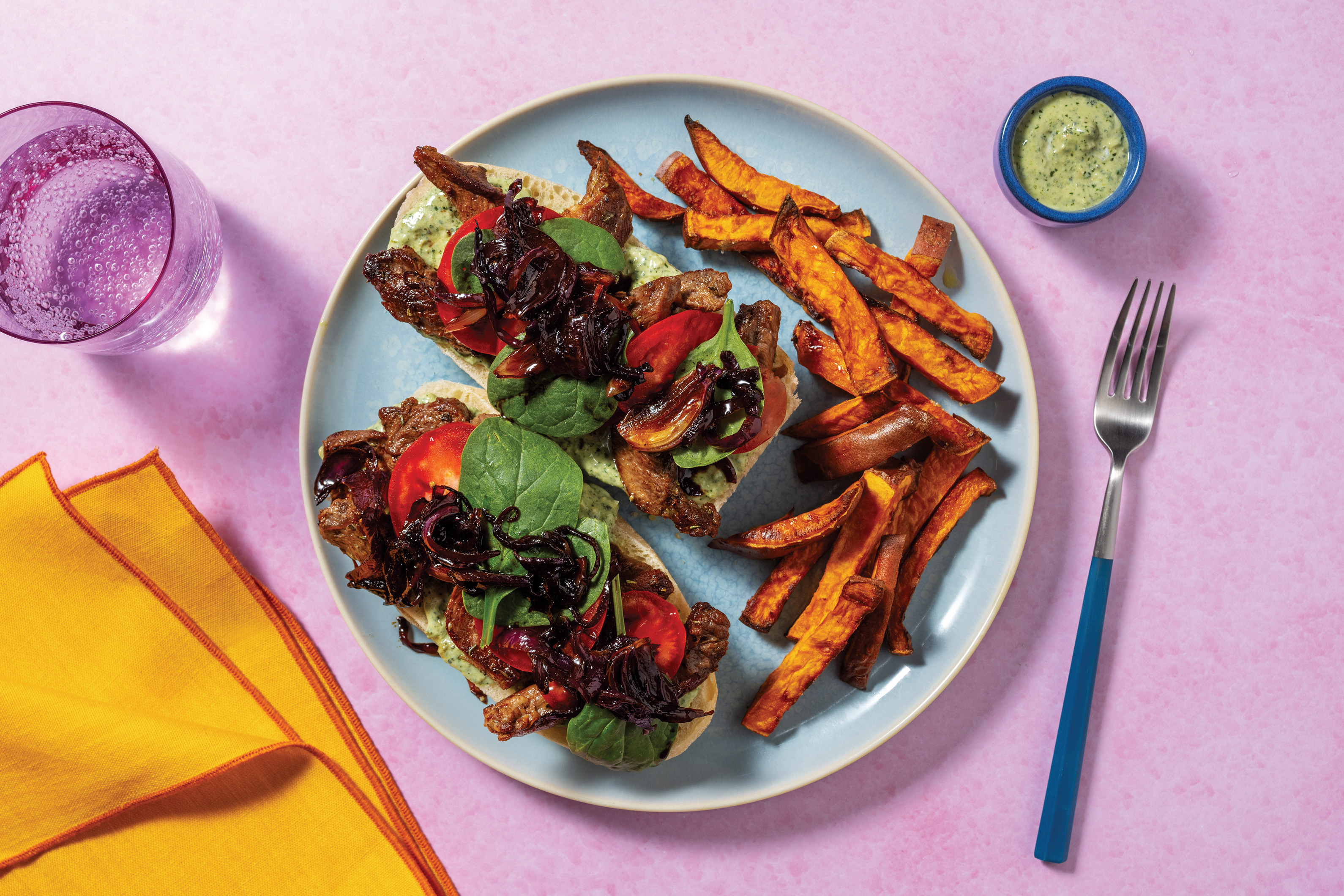 Seared Beef & Caramelised Onion Ciabatta