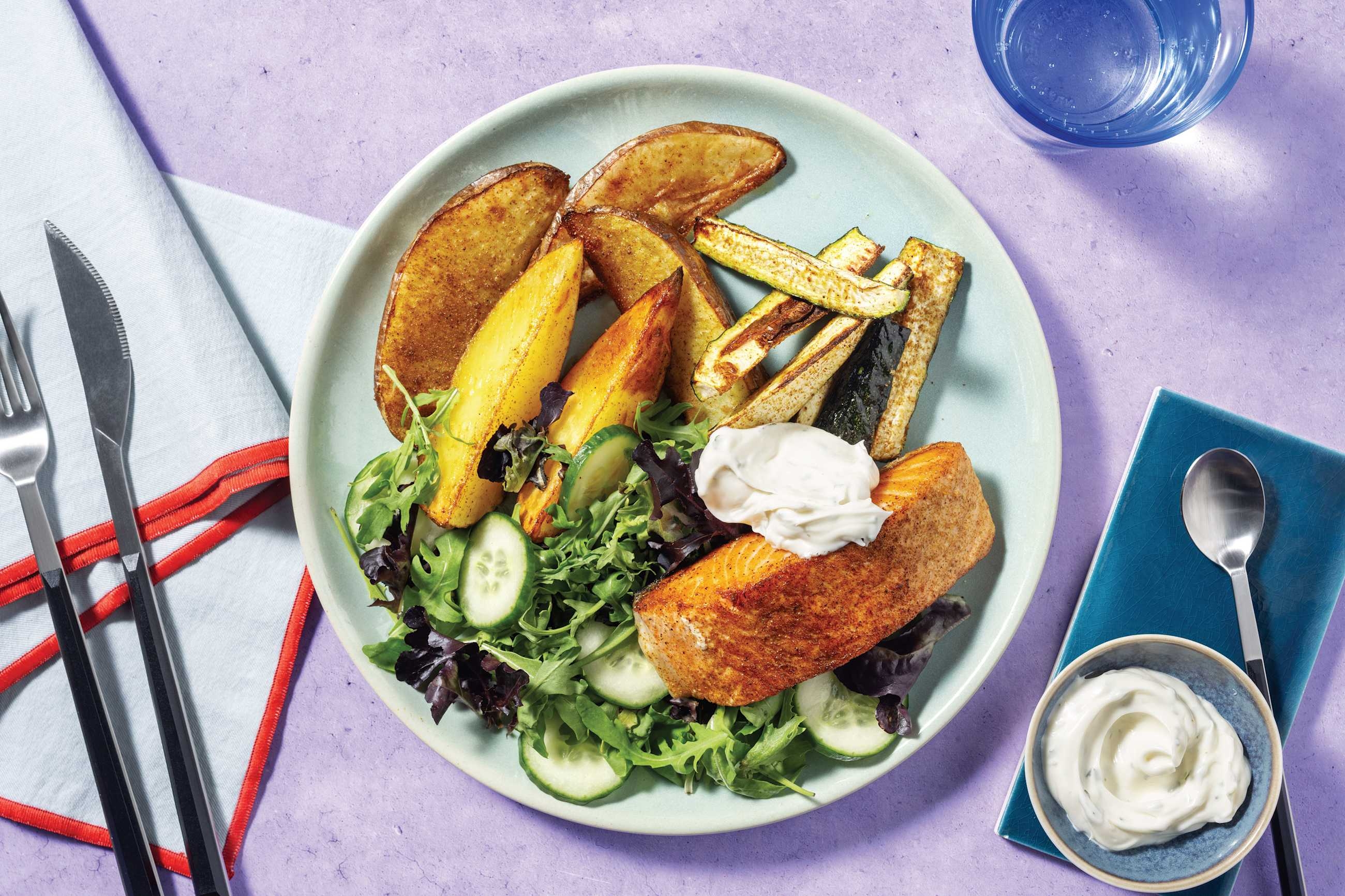 Easy Aussie Seared Salmon & Tartare Sauce