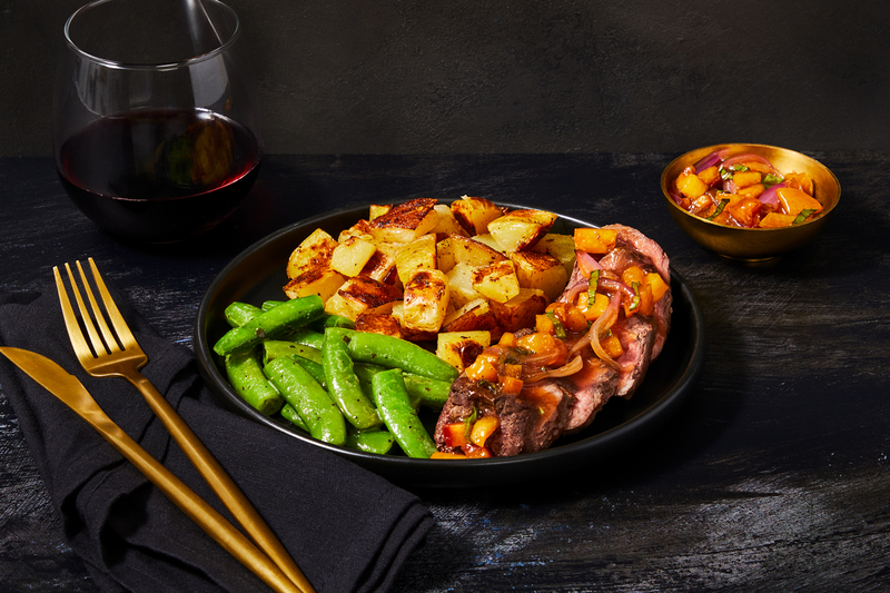 Top Sirloin Steak with Stone Fruit-Basil Chutney