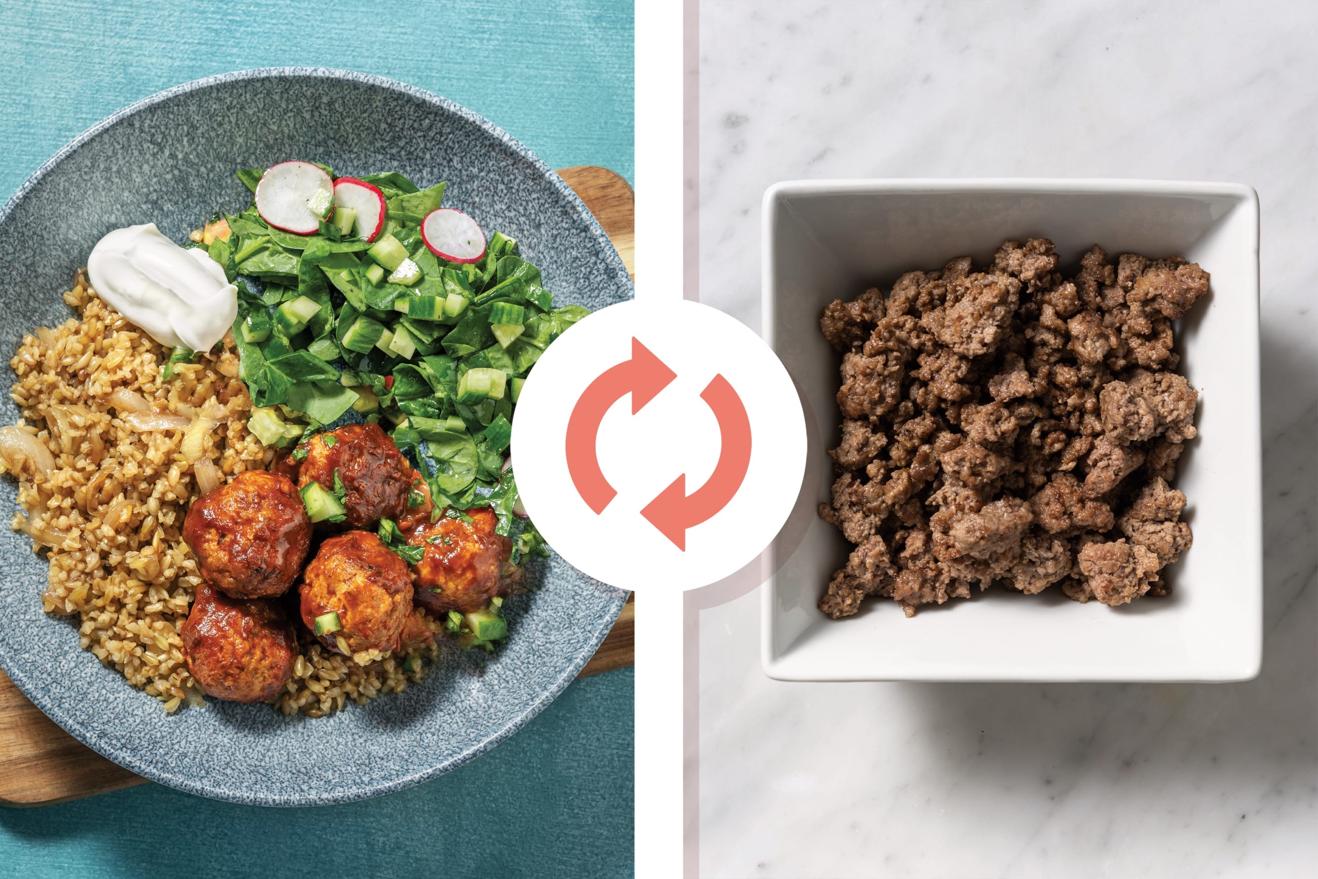 Chipotle Beef Meatballs & Cucumber Salsa 