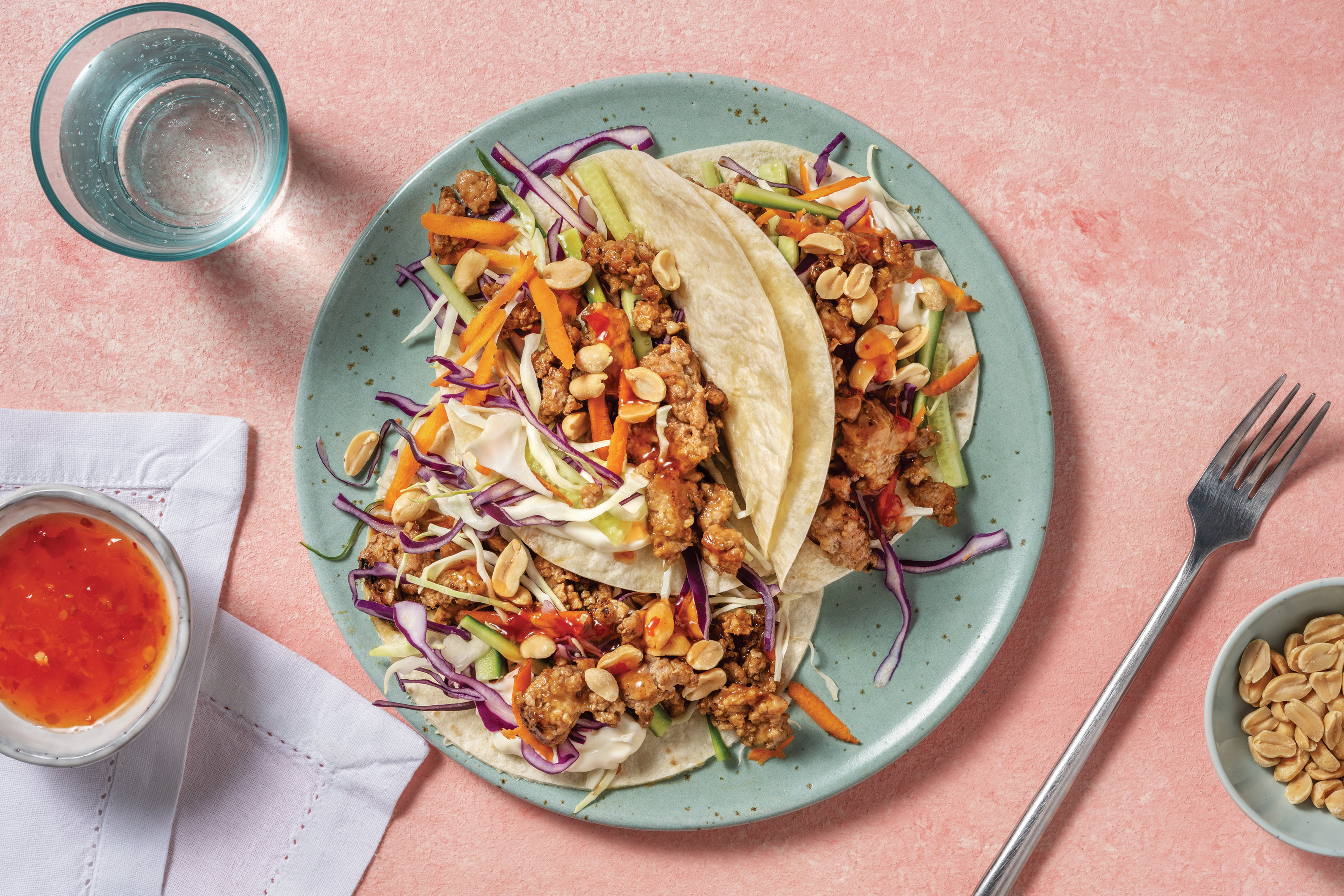 Quick BBQ Lemongrass Pork Tacos