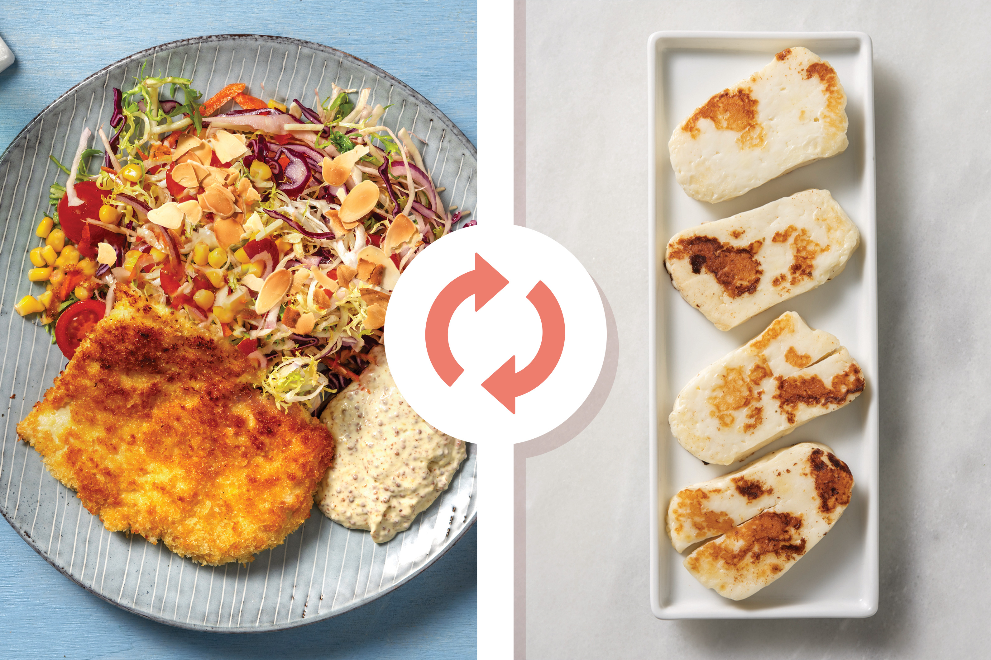 Quick Crumbed Haloumi & Mustard Mayo