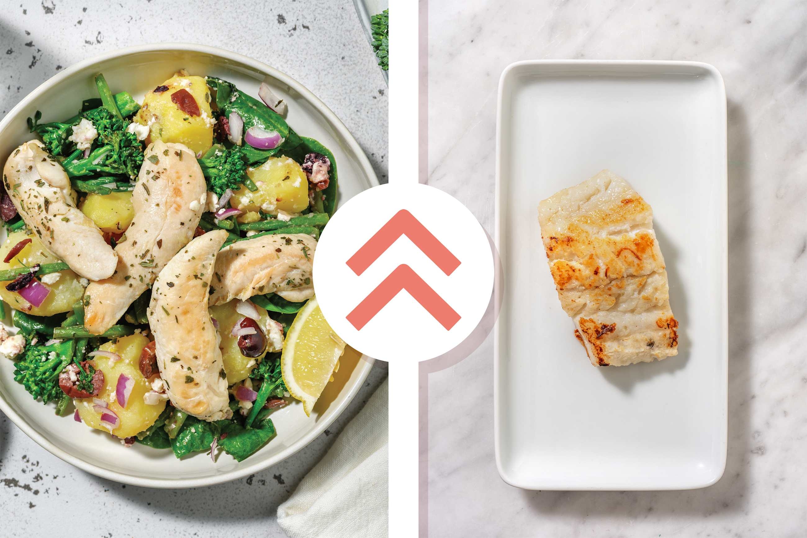 Greek Barramundi & Potato Salad