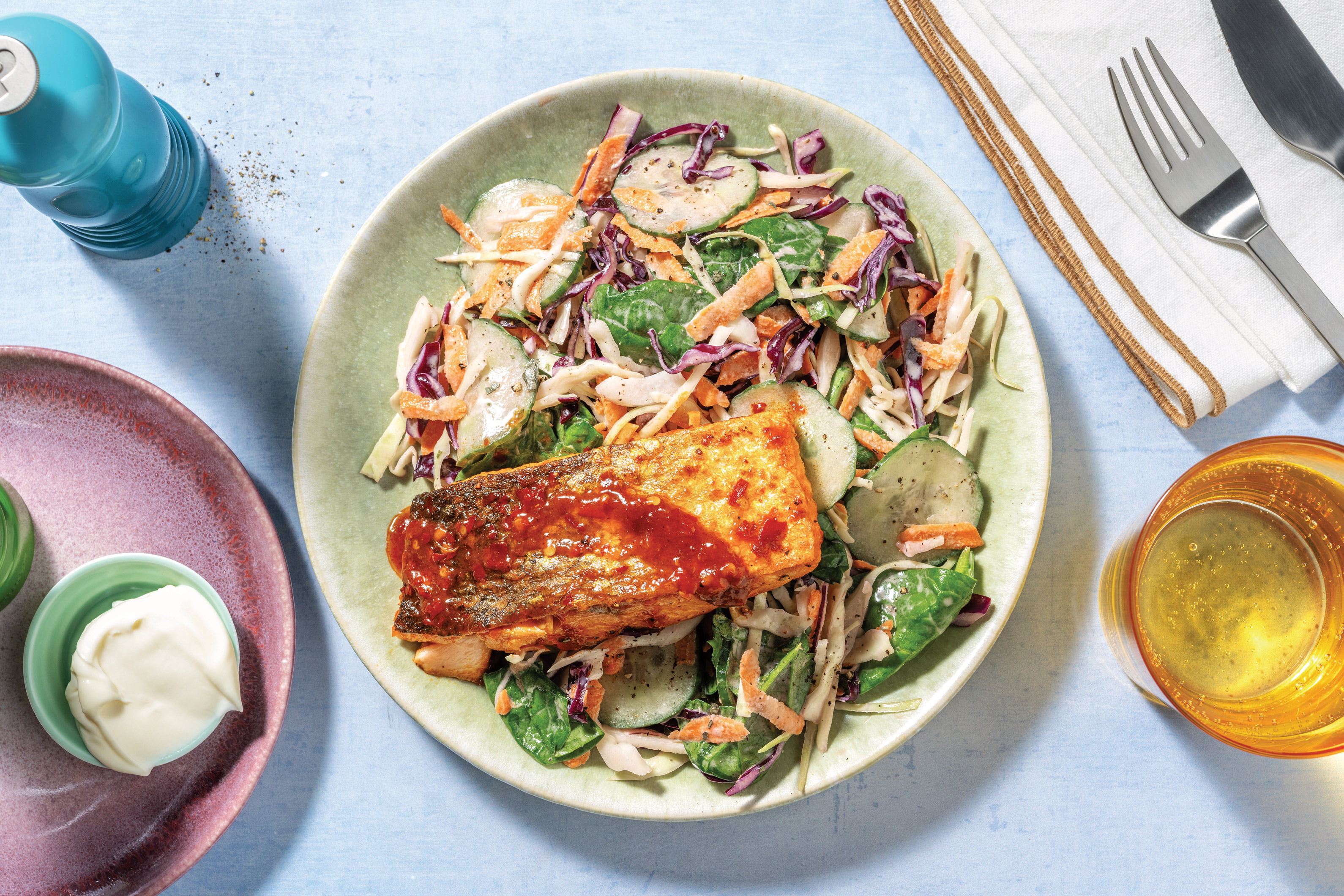 Pan Fried Honey-Chipotle Salmon