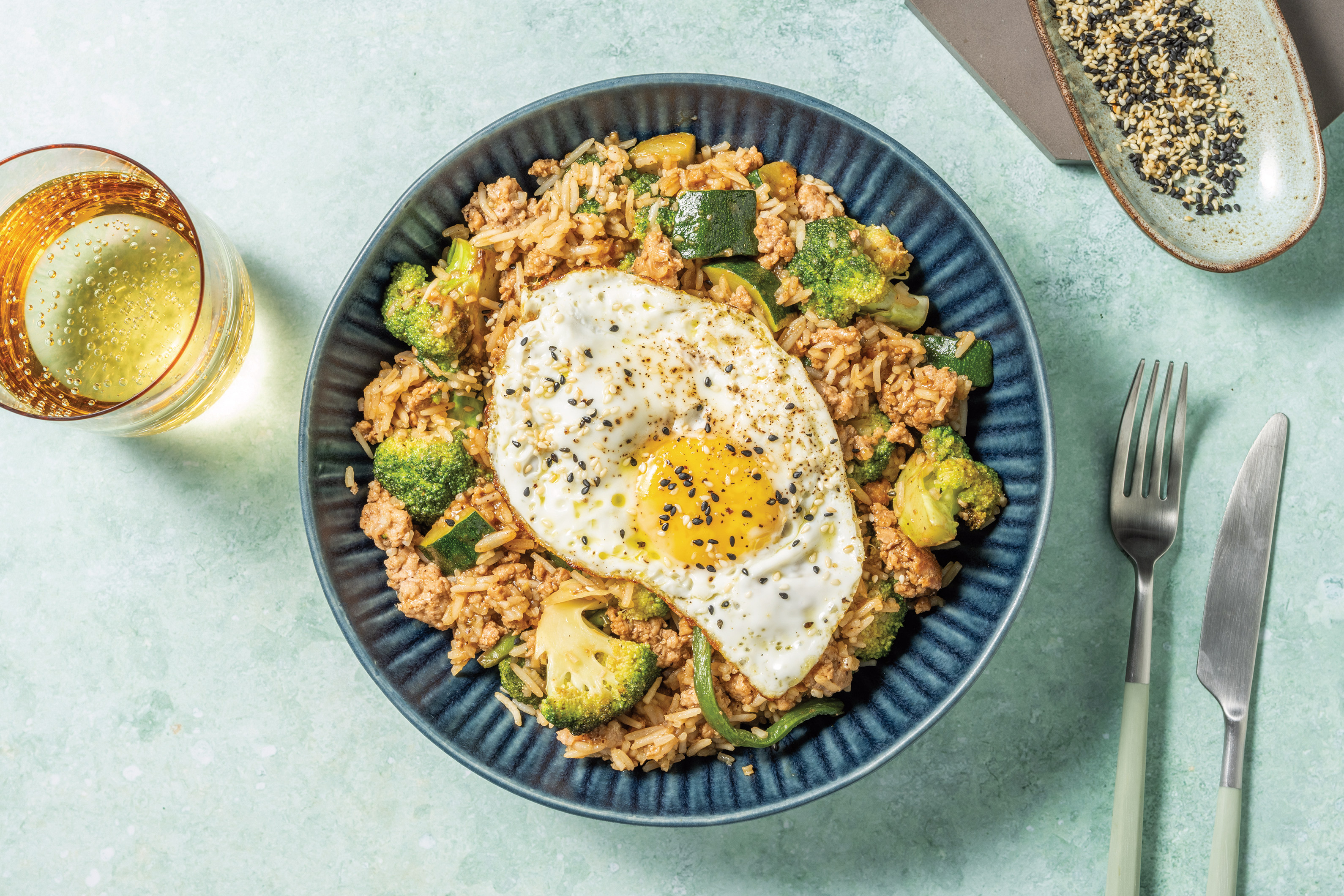 Asian Pork & Green Veg Fried Rice 