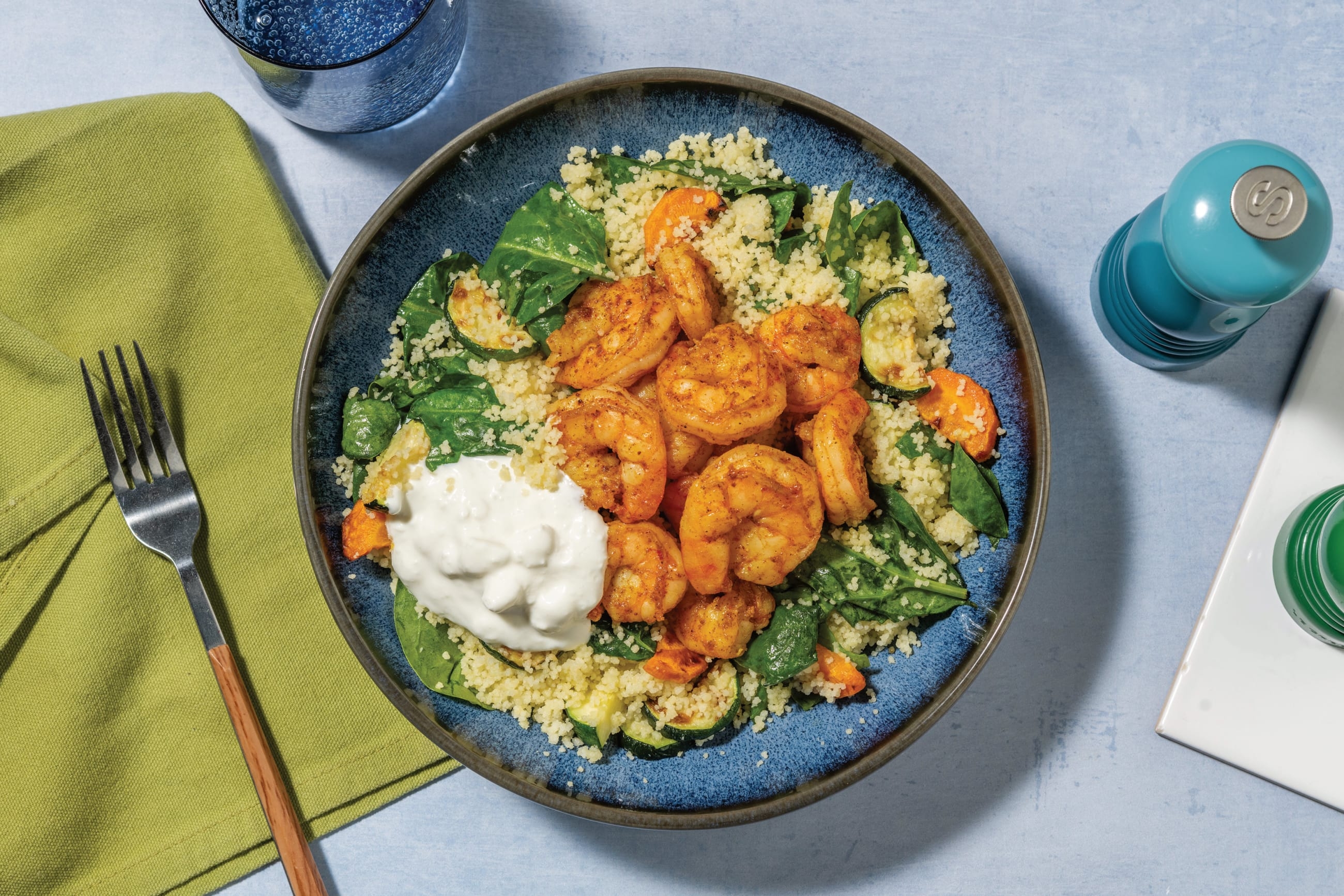 Peri-Peri Prawns & Roast Veggie Couscous