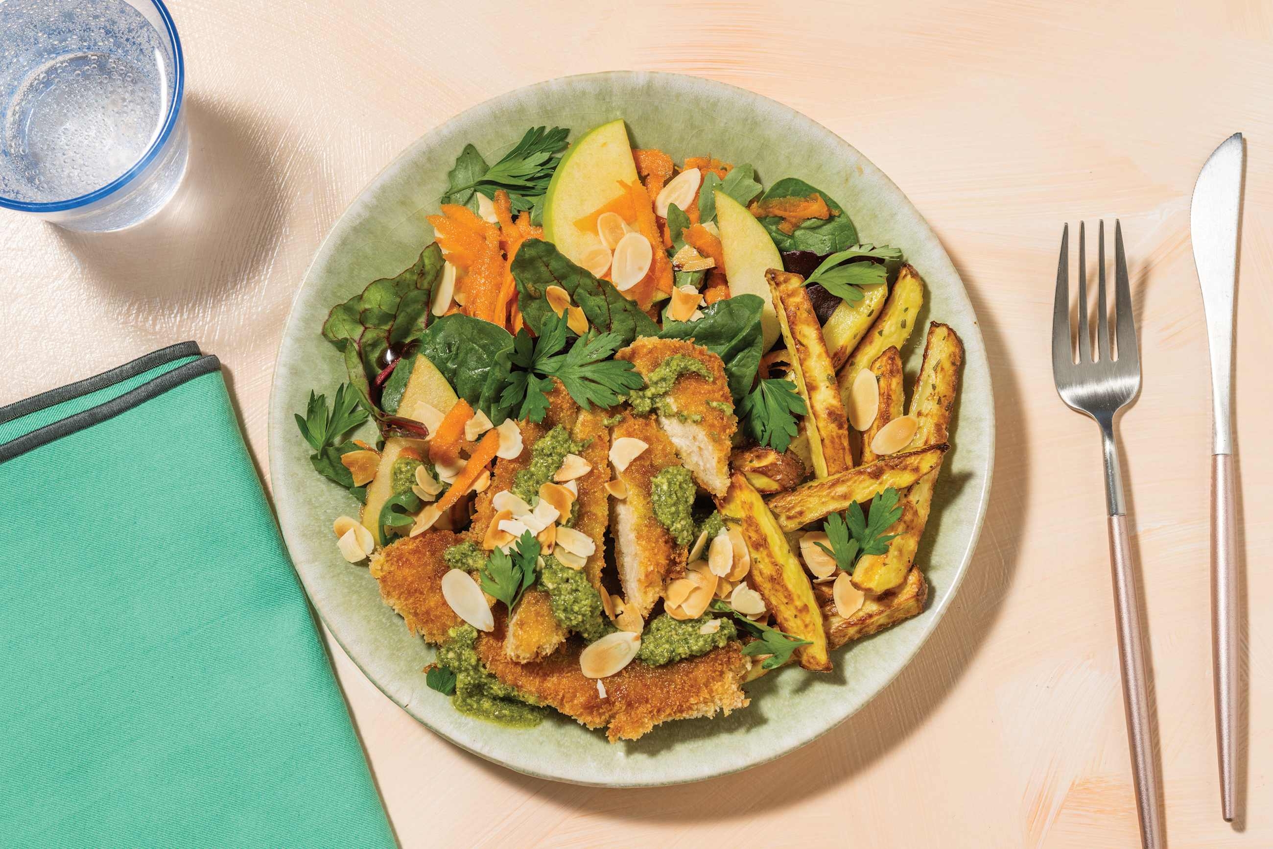 Plant-Based Chick'n & Herby Fries