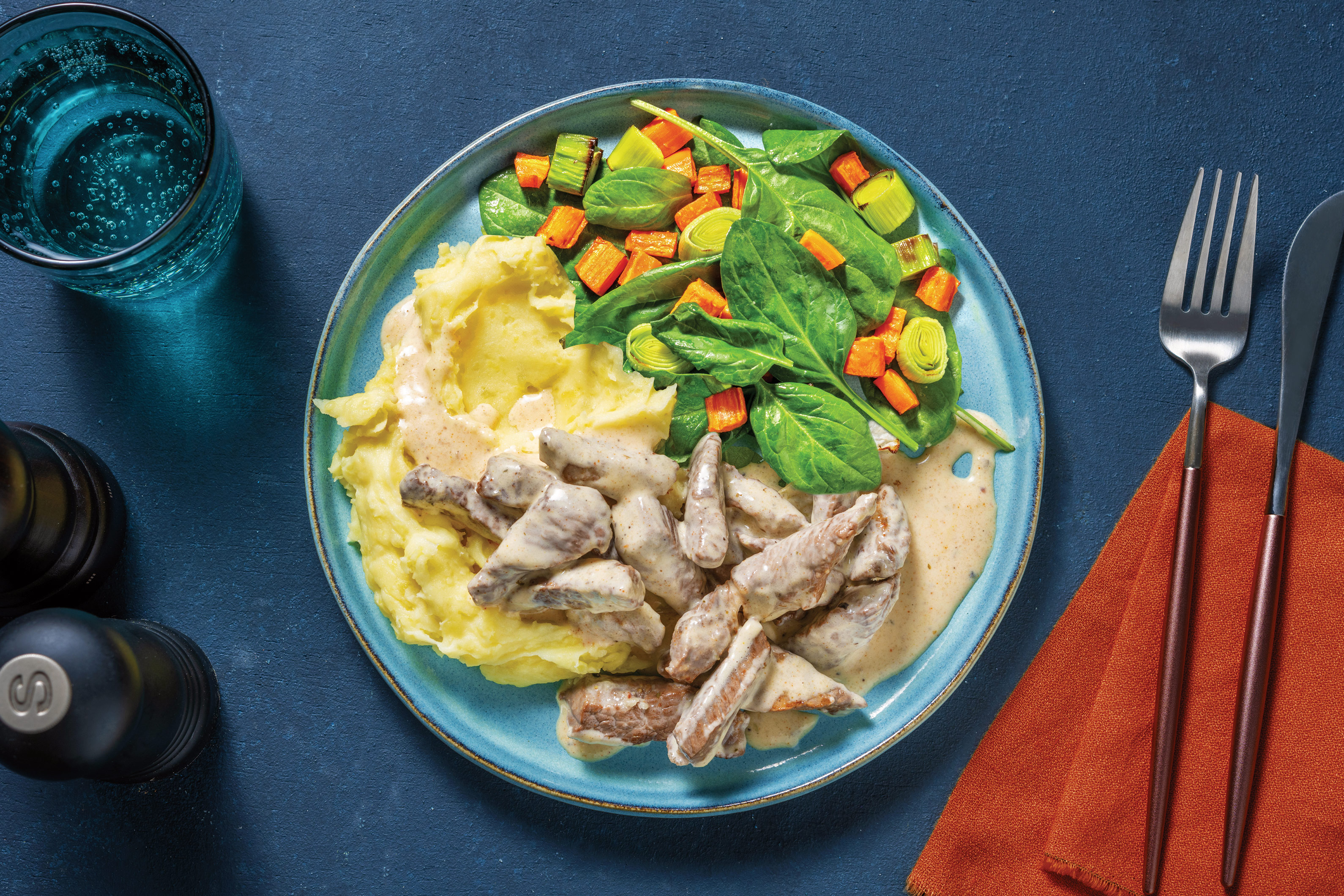 Haunting Beef Strips & Oozy Cream Sauce