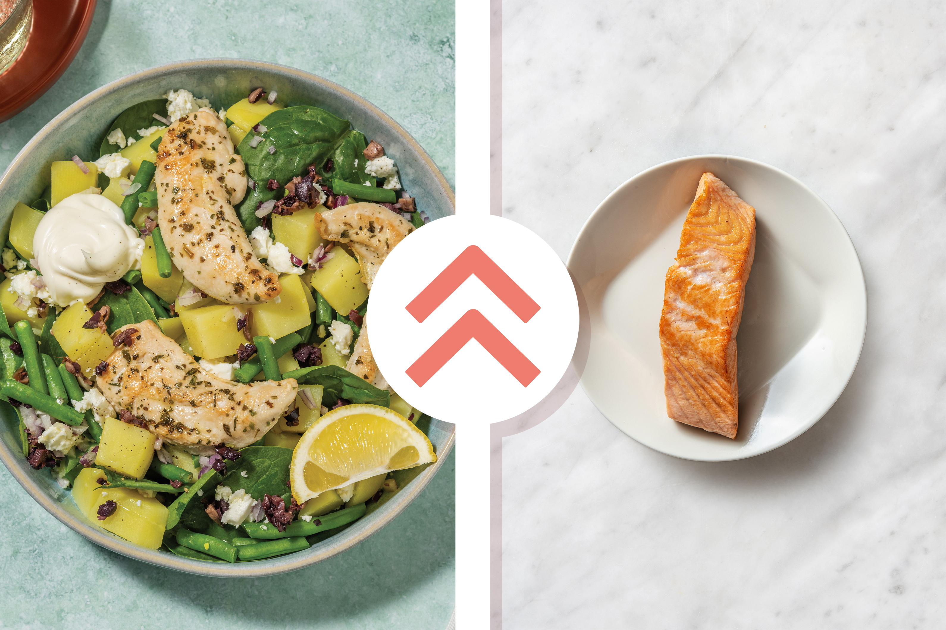 Greek Salmon & Potato-Olive Salad