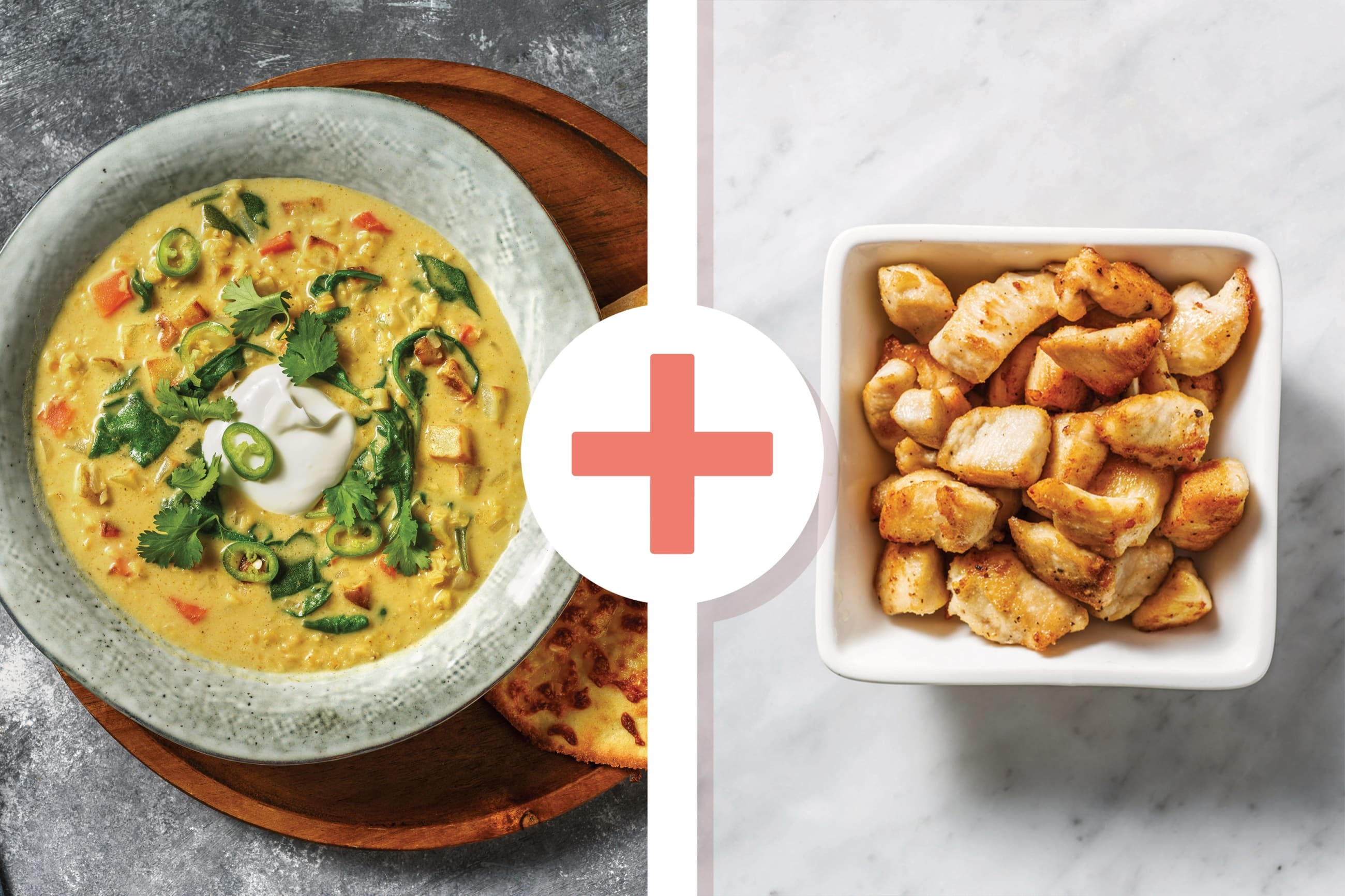 Spiced Lentil, Chicken & Roast Veggie Soup