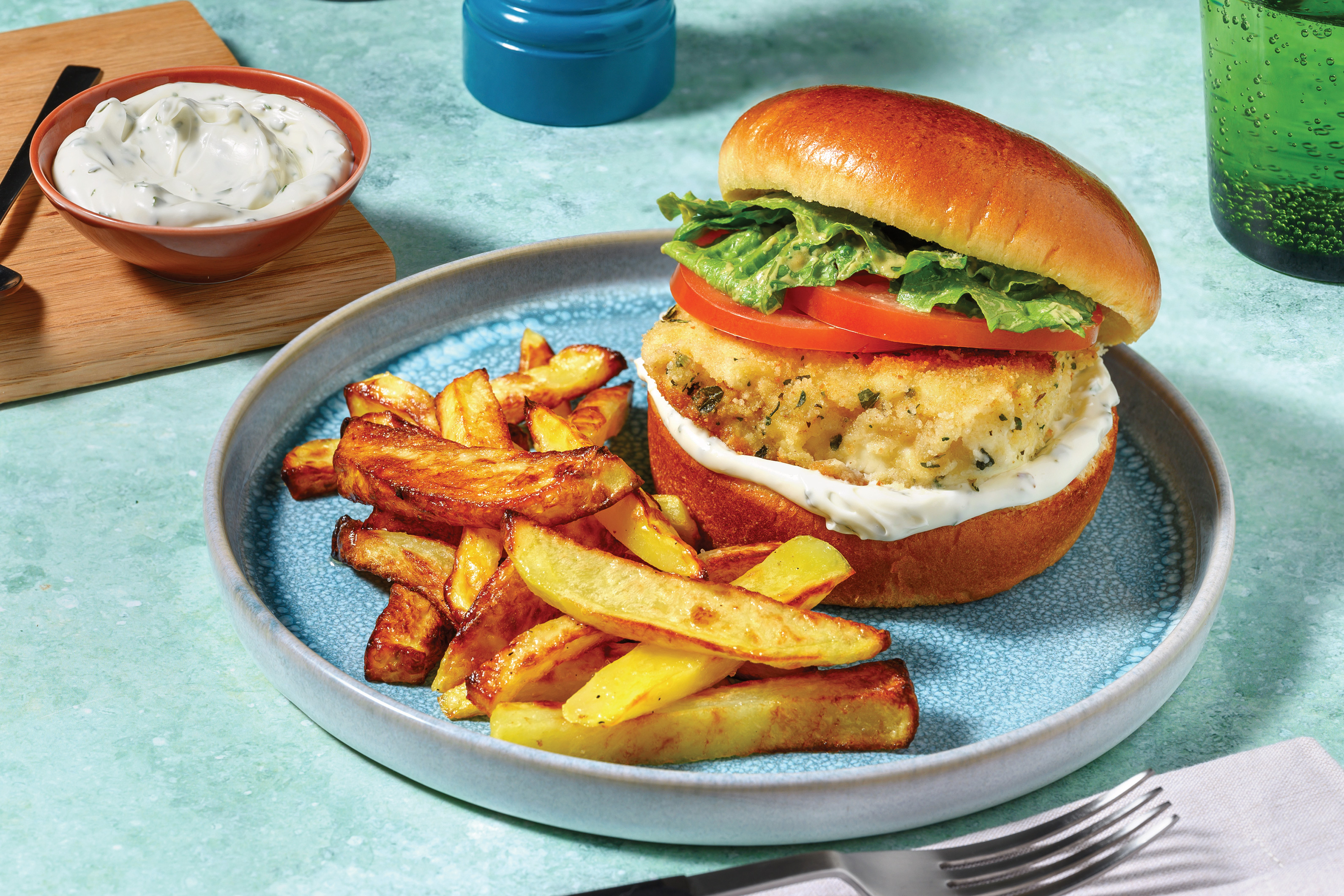 Crumbed Haloumi Burger