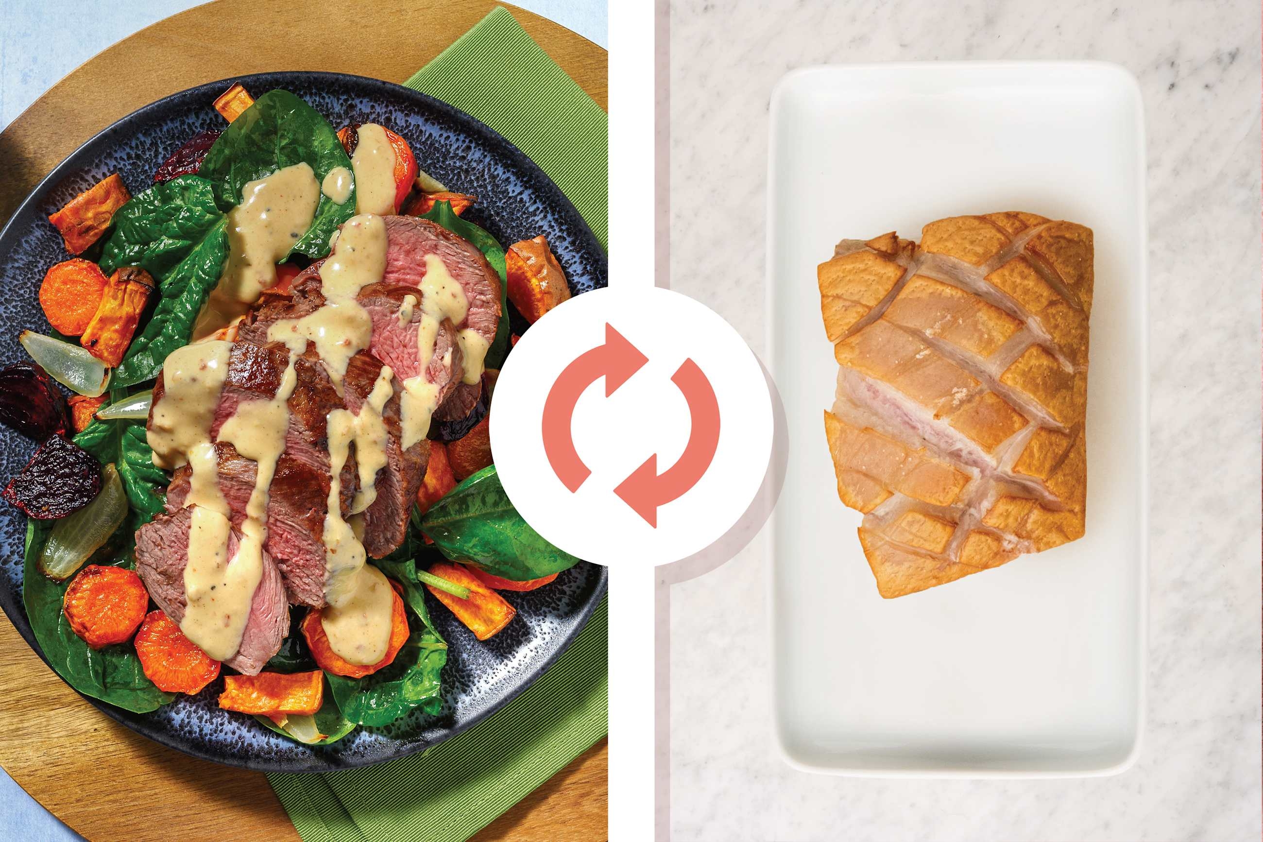 Pork Belly & Roast Veggie Salad
