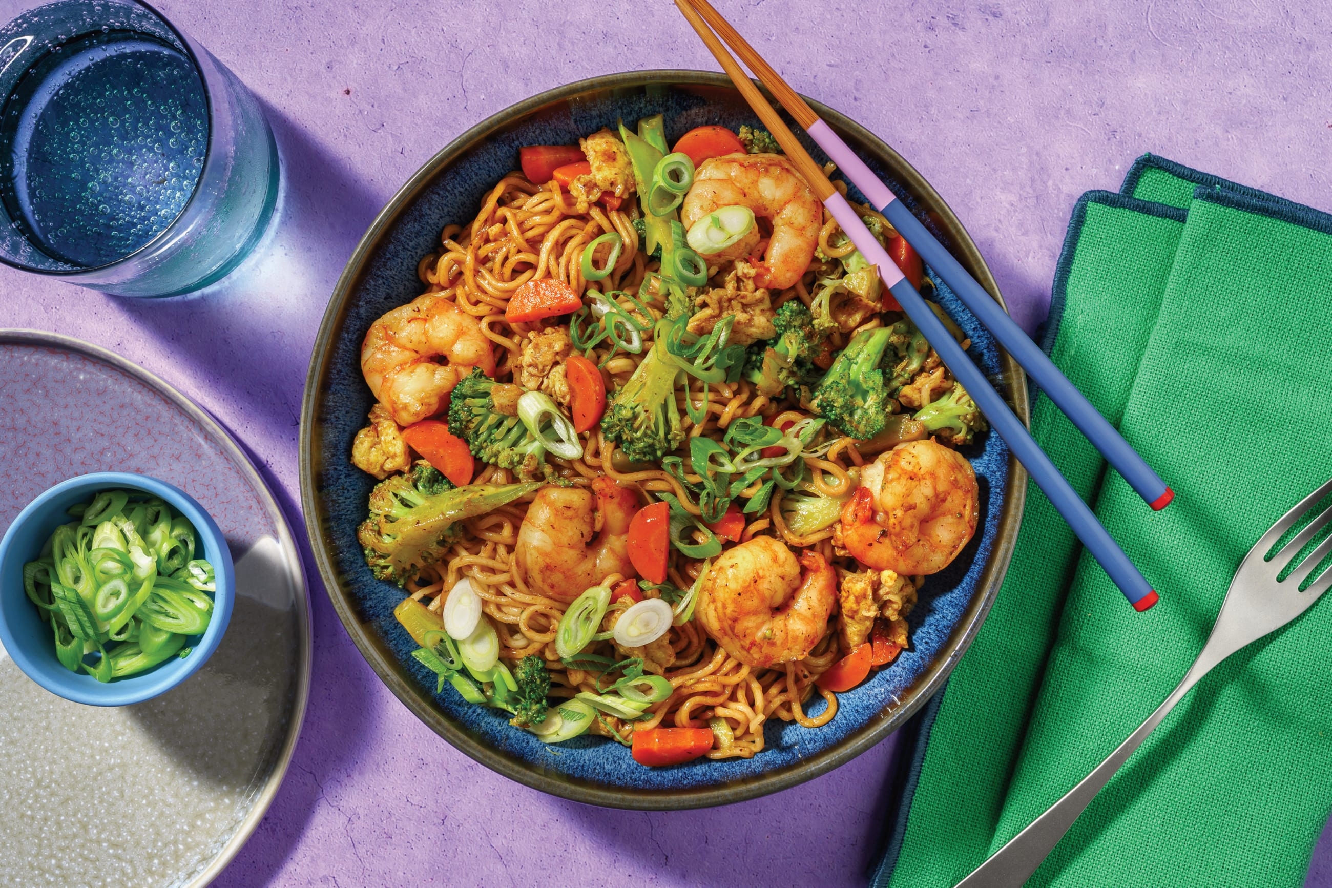 Chicken Singapore-Style Noodles