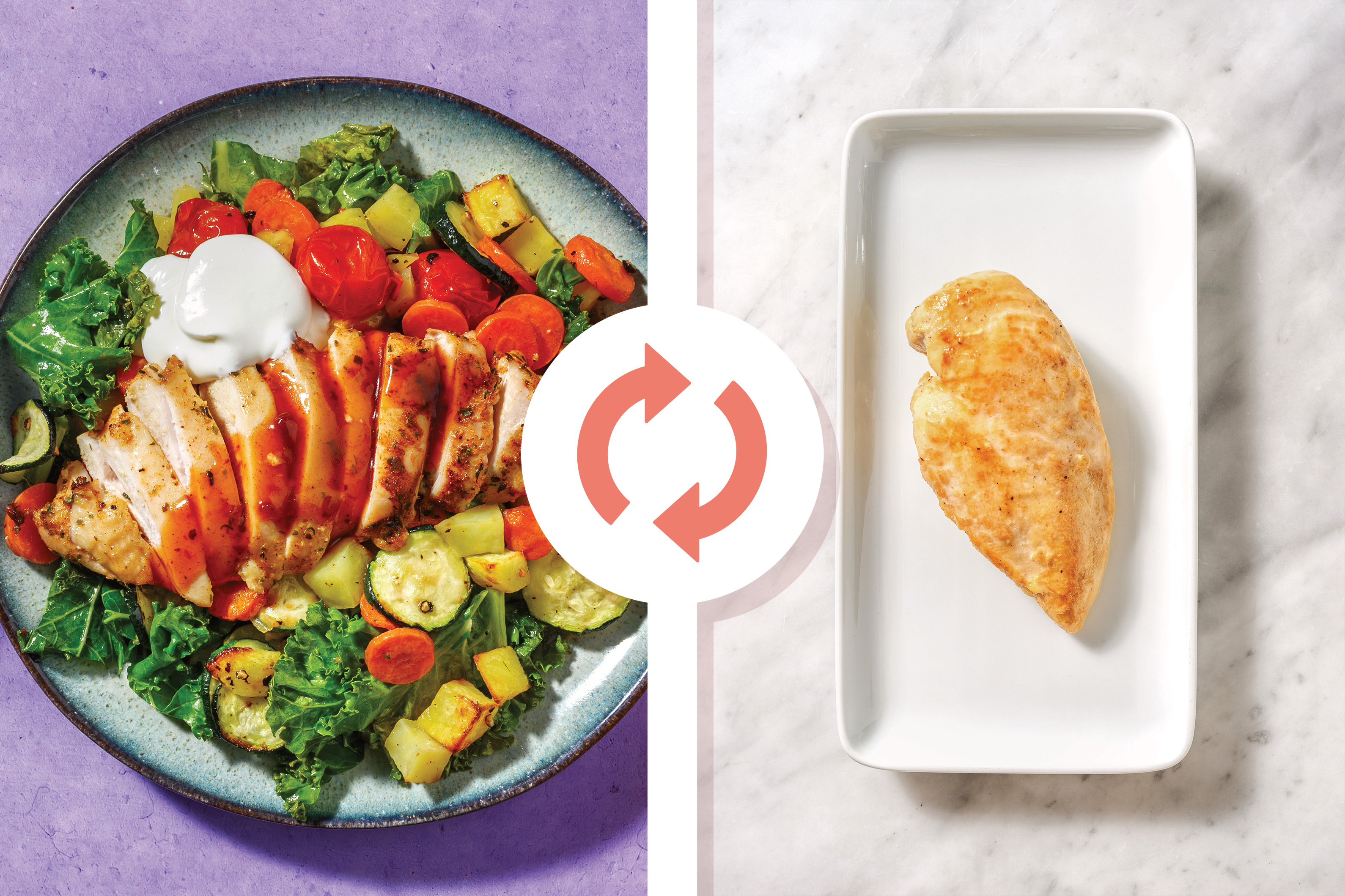 Smokey Honey-Chipotle Chicken & Kale-Veggie Toss