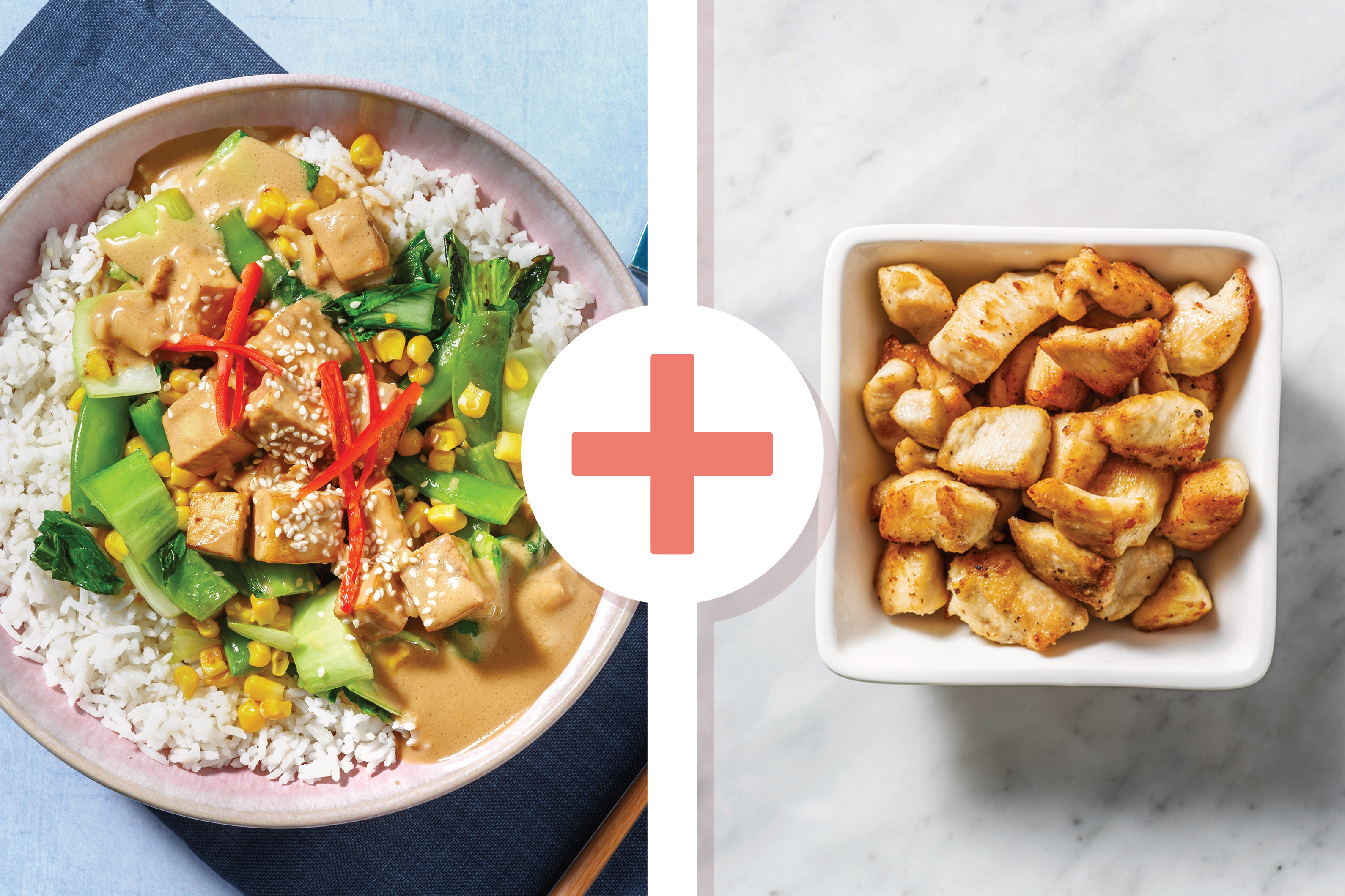 Satay Chicken & Coconut Ginger Lemongrass Sauce