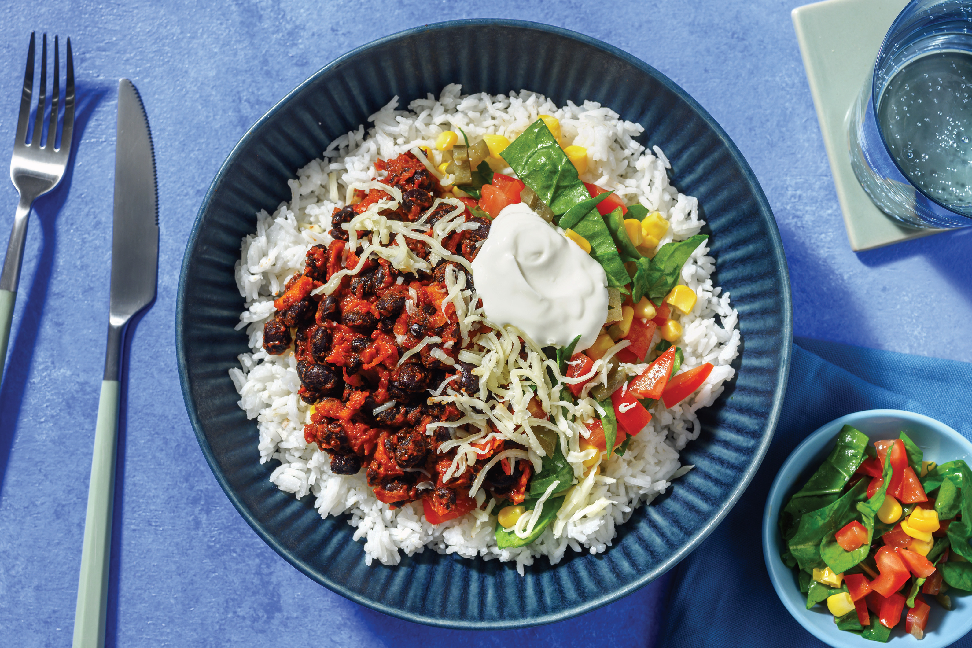 Fiery Mexican Black Bean Burrito Bowl
