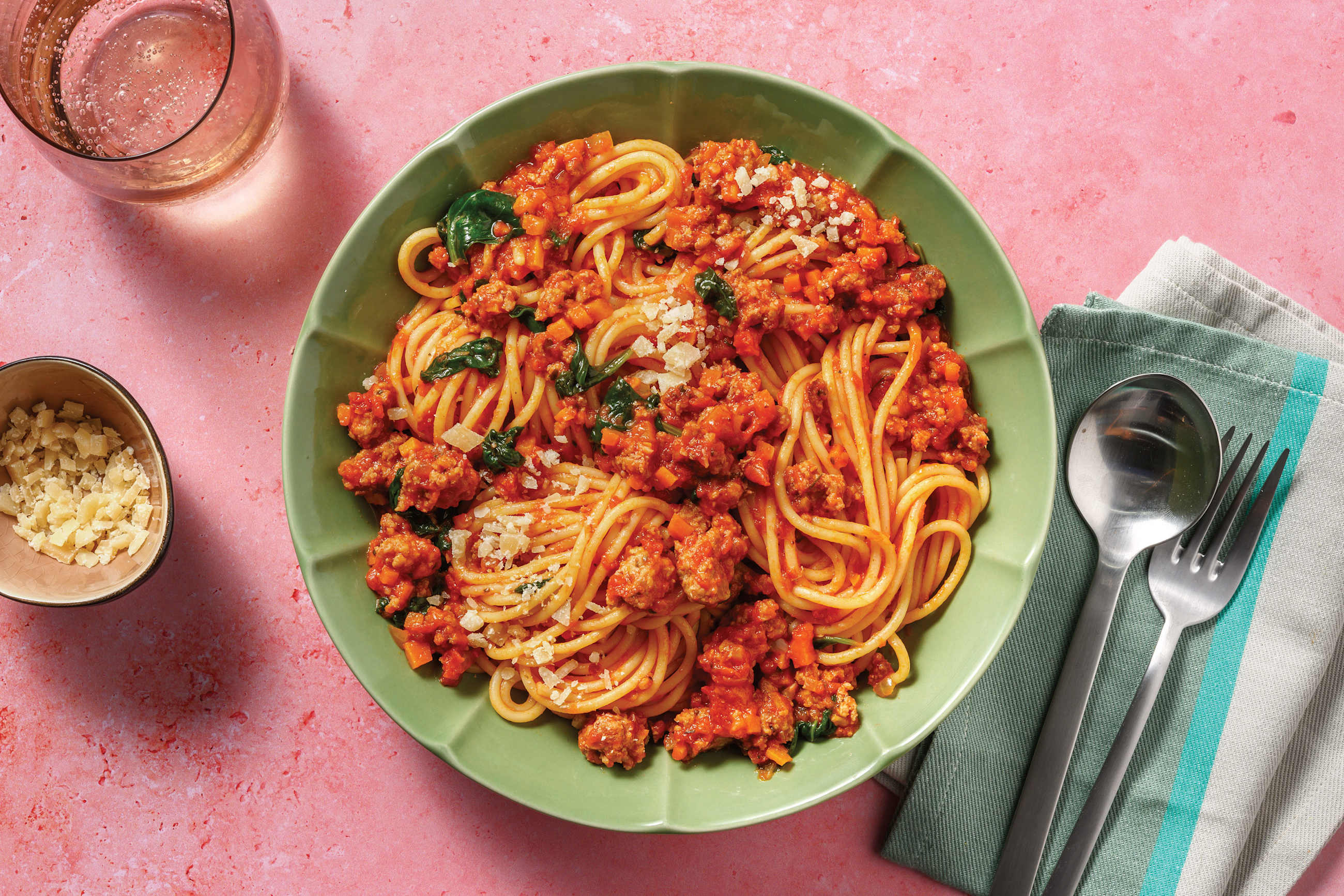 Quick Herby Tomato Lamb Bolognese