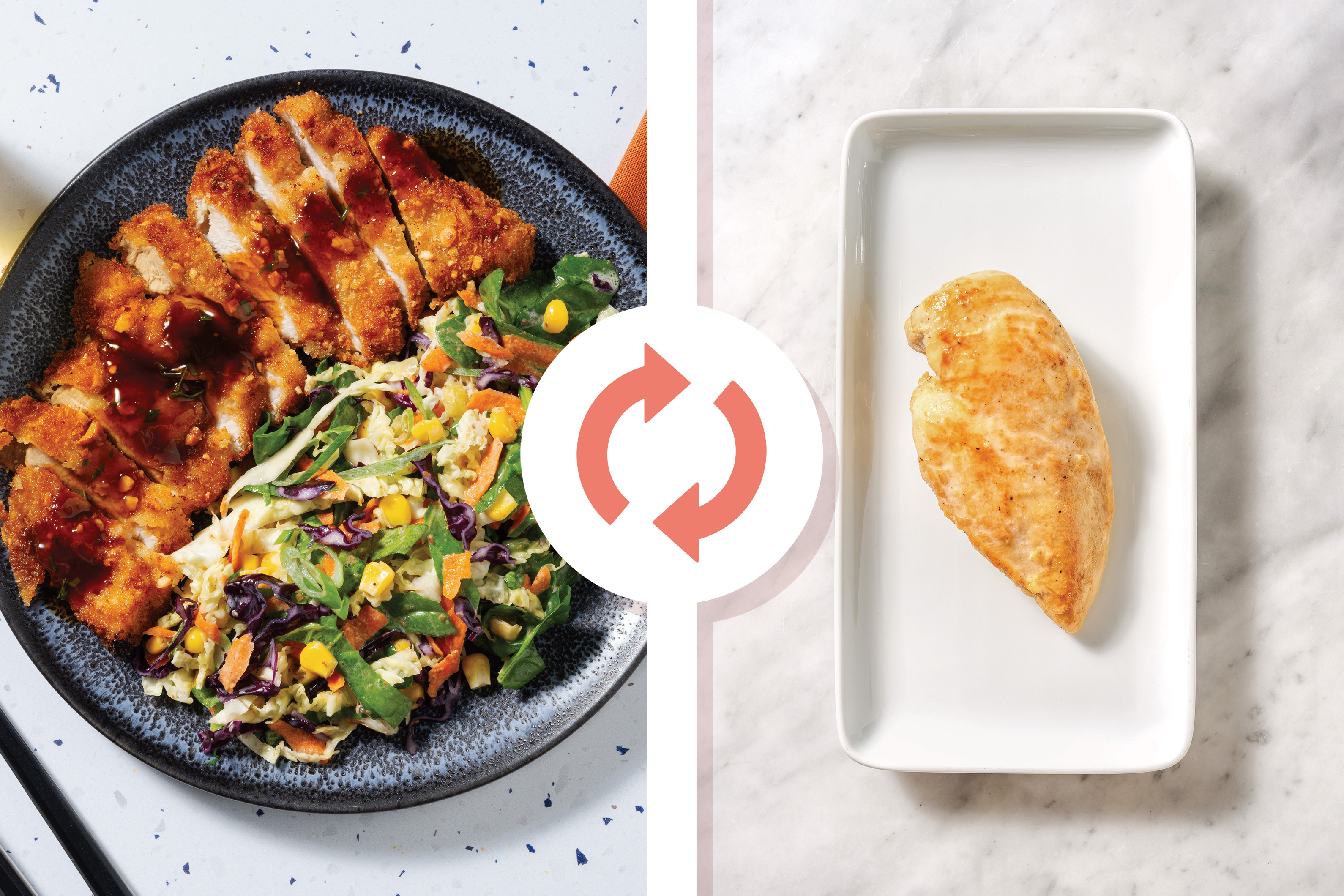 Peanut-Crumbed Chicken Schnitzel & Creamy Slaw