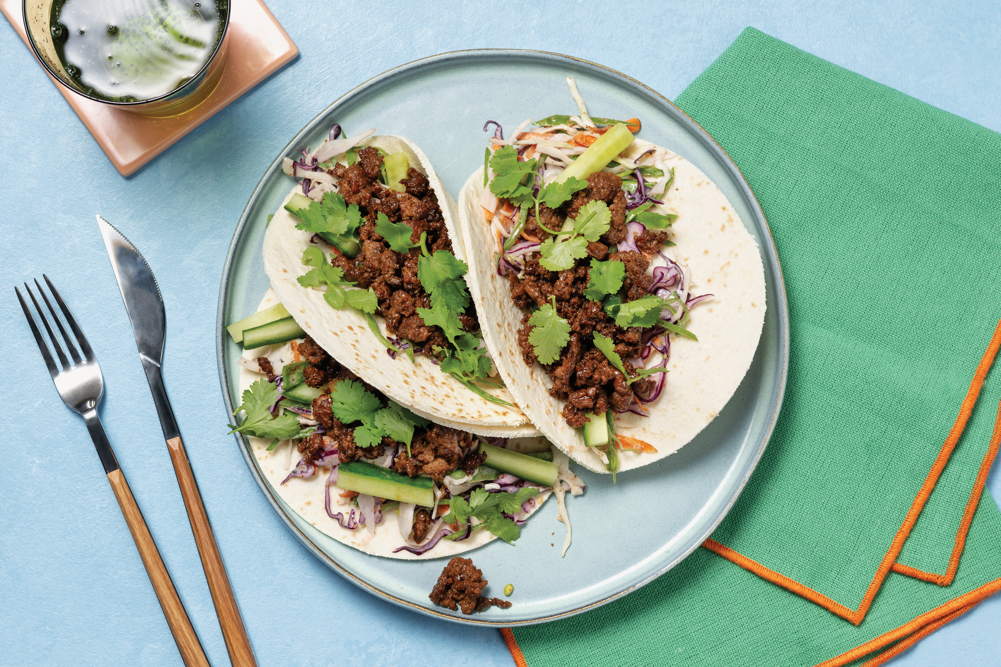 Oyster-Sweet Chilli Beef Tacos