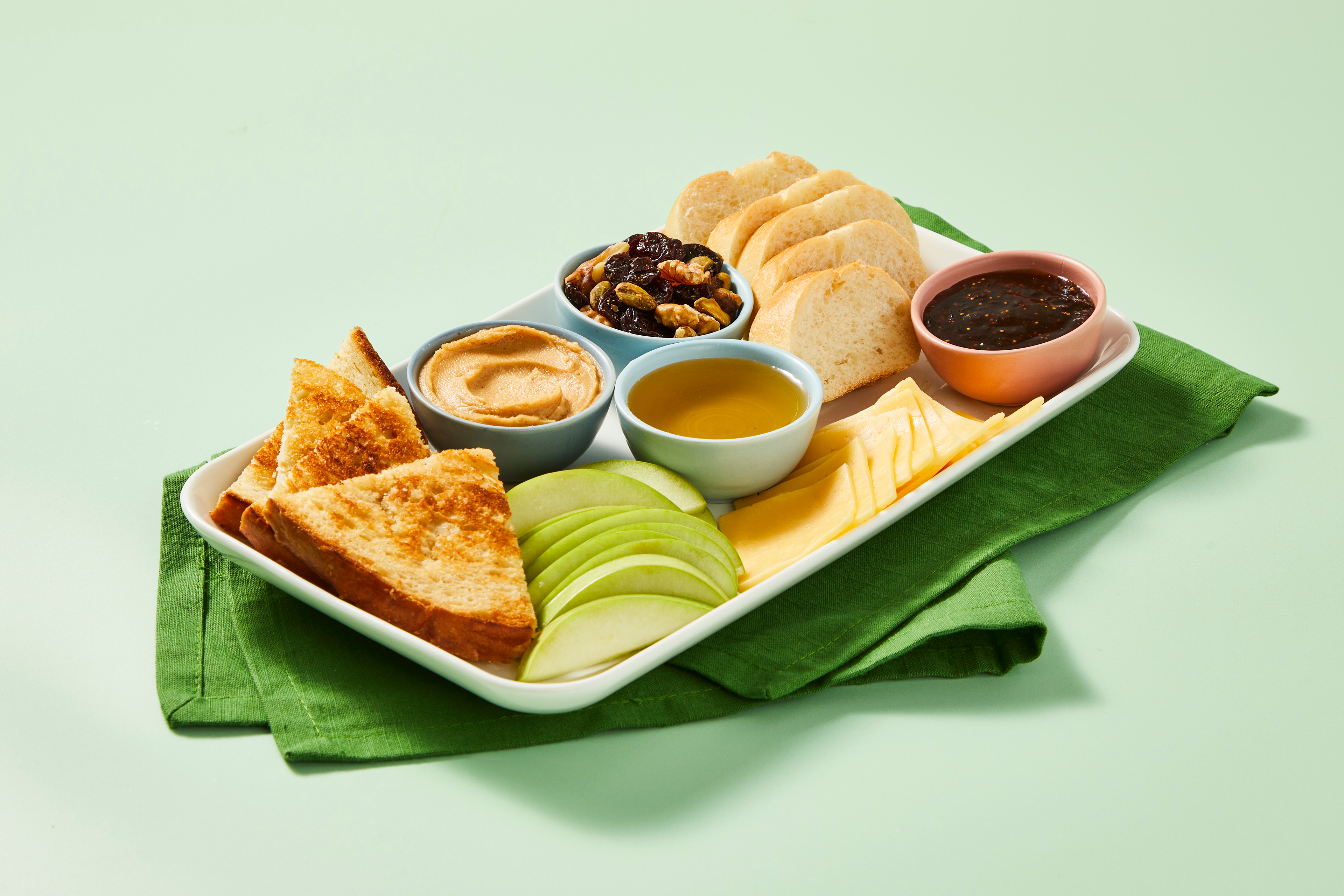 Whipped Peanut Butter & Fruit Snack Board