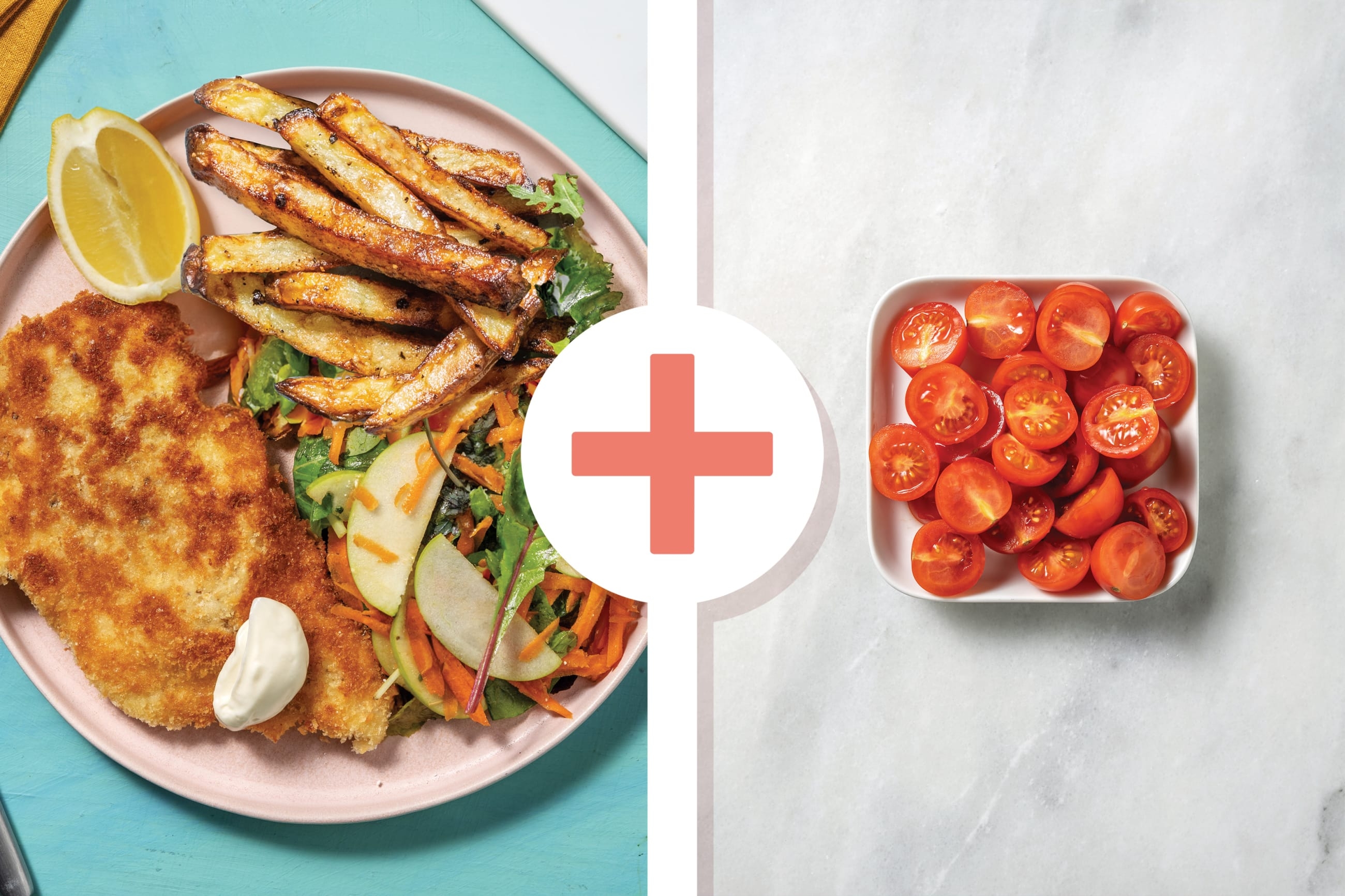 Herby Crumbed Chicken & Potato Fries