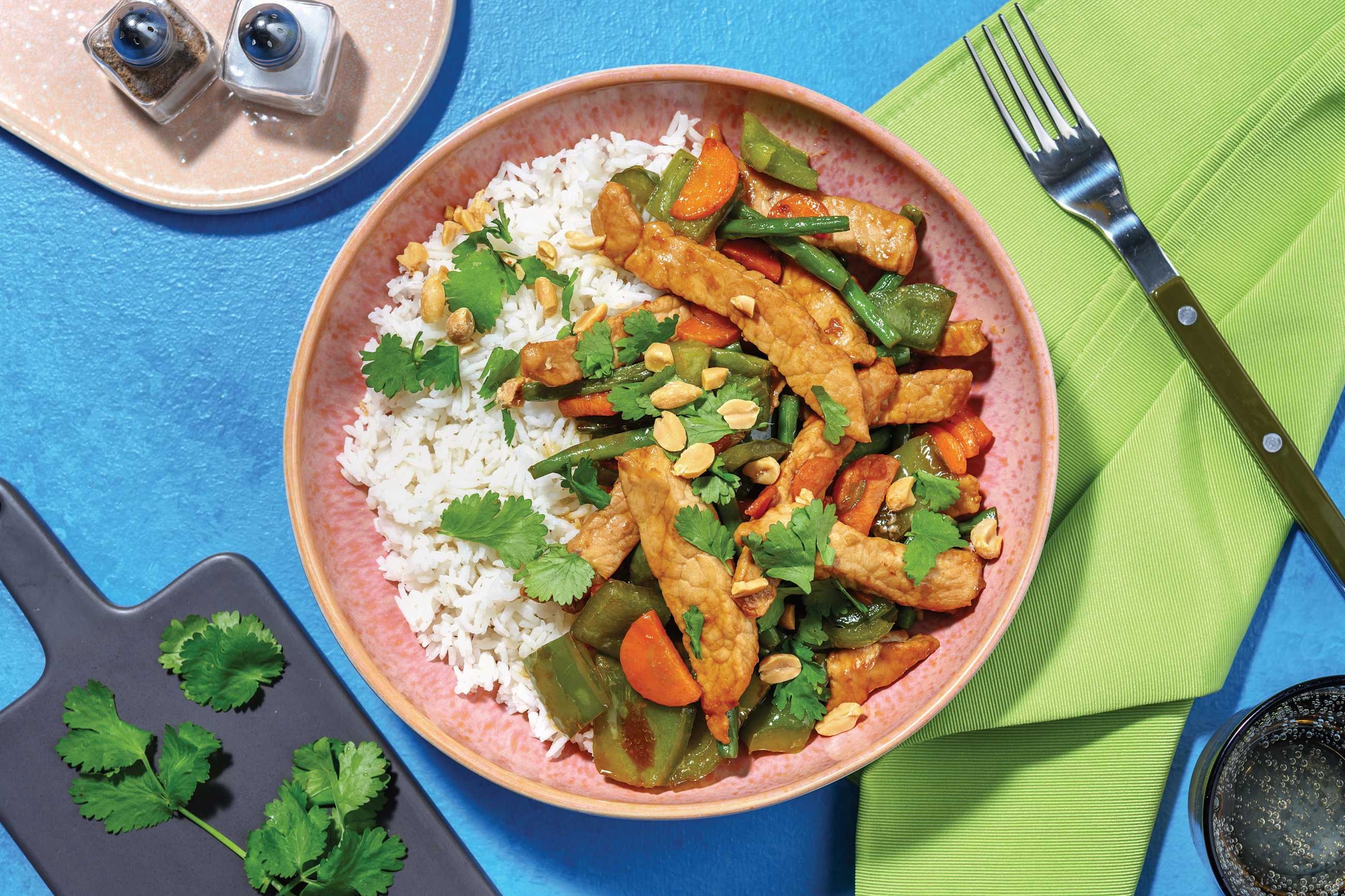 Malaysian Pork & Veggie Stir-Fry