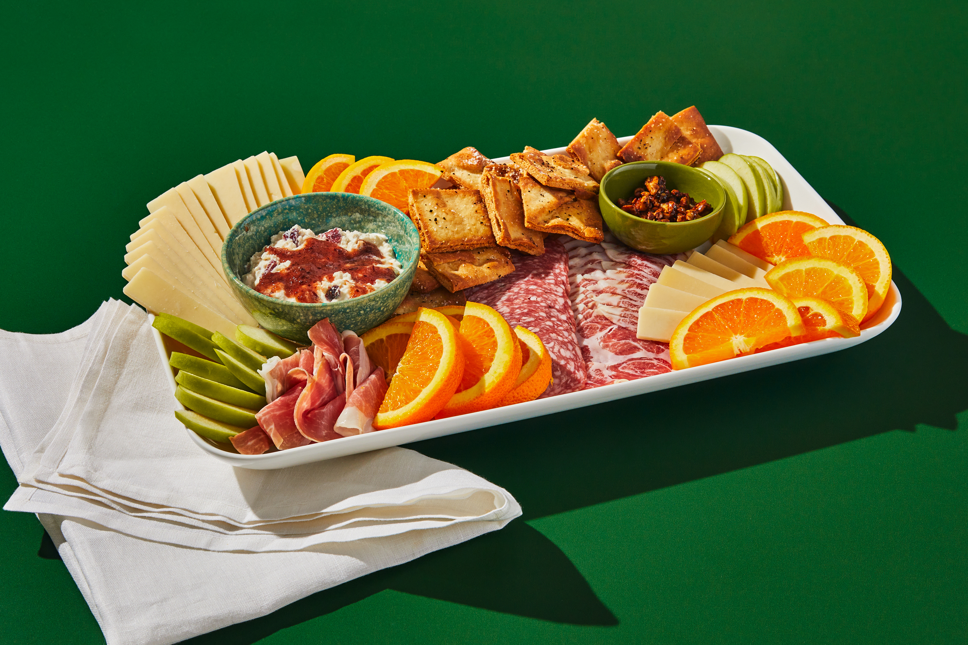 Winter Market Sweet & Savory Charcuterie Board with Oranges