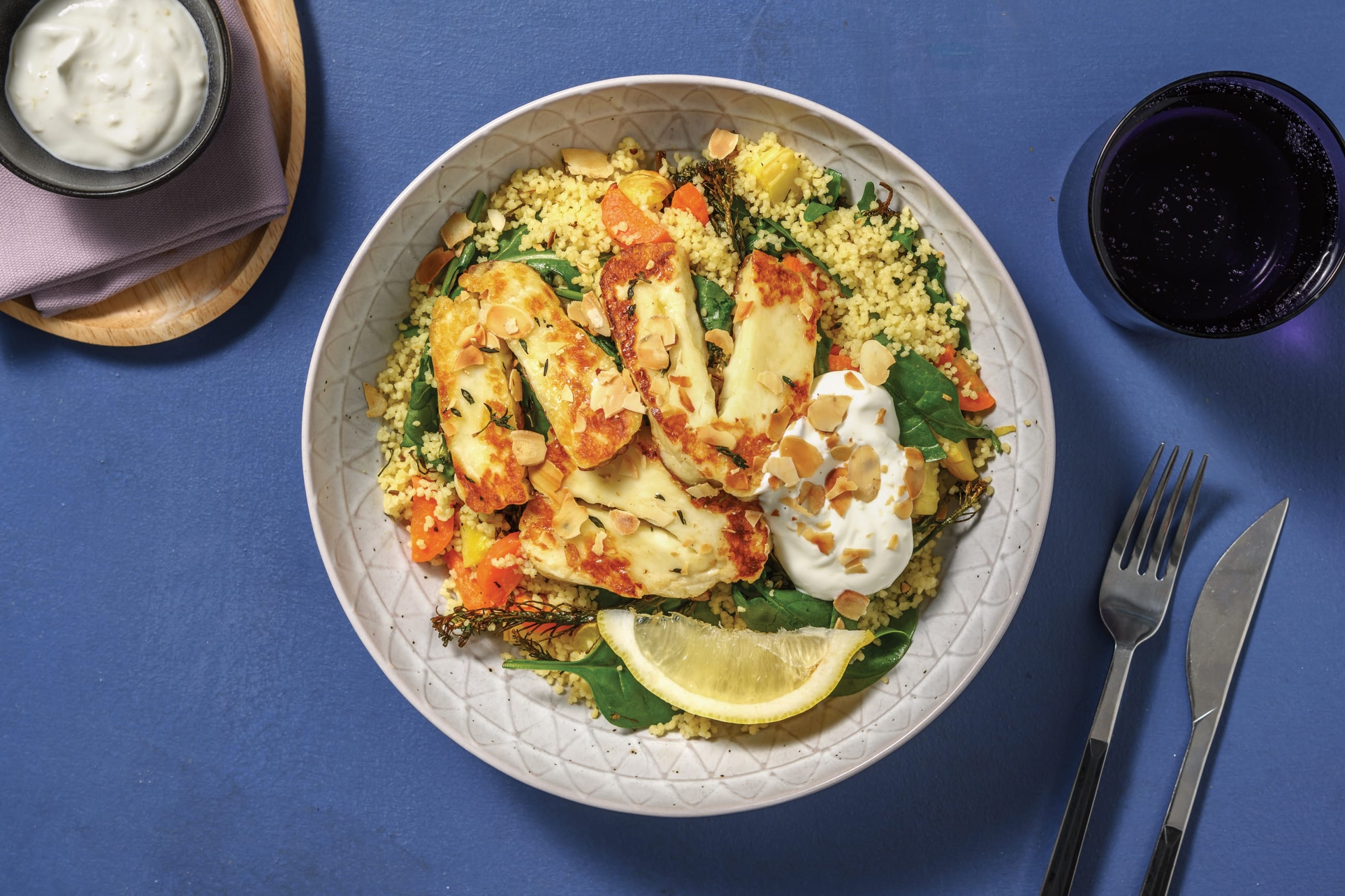 Honey & Herb Haloumi Couscous Bowl
