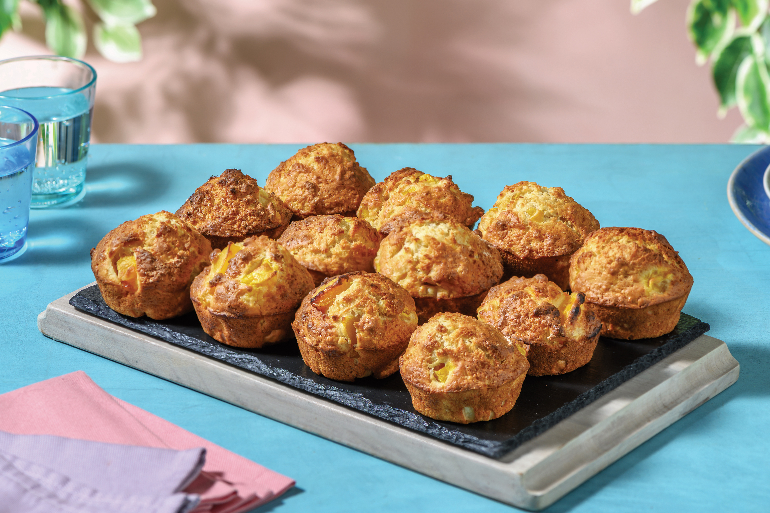 Juicy Mango & White Choc Chip Muffins