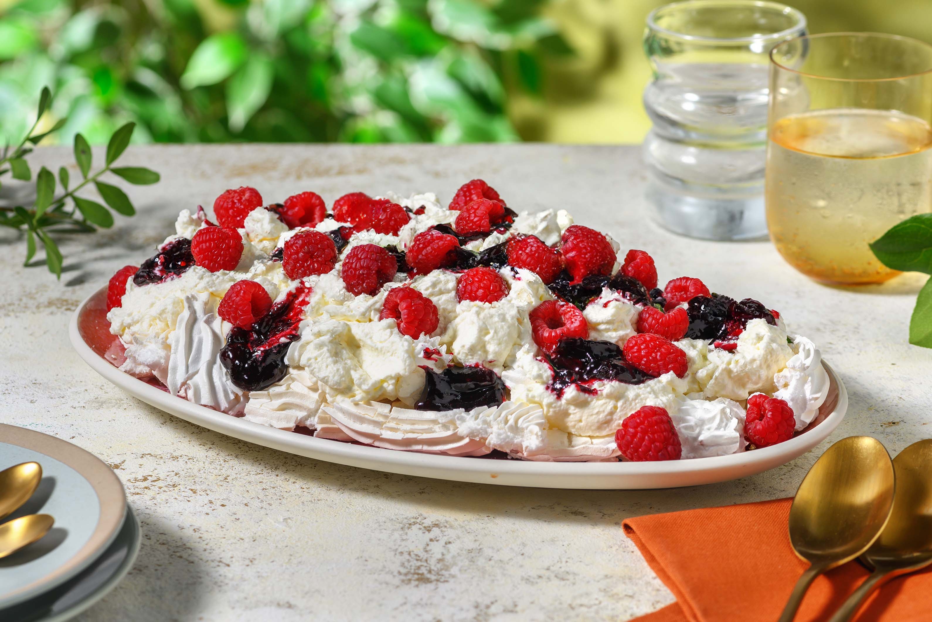 Smashed Meringues & Berry Compote