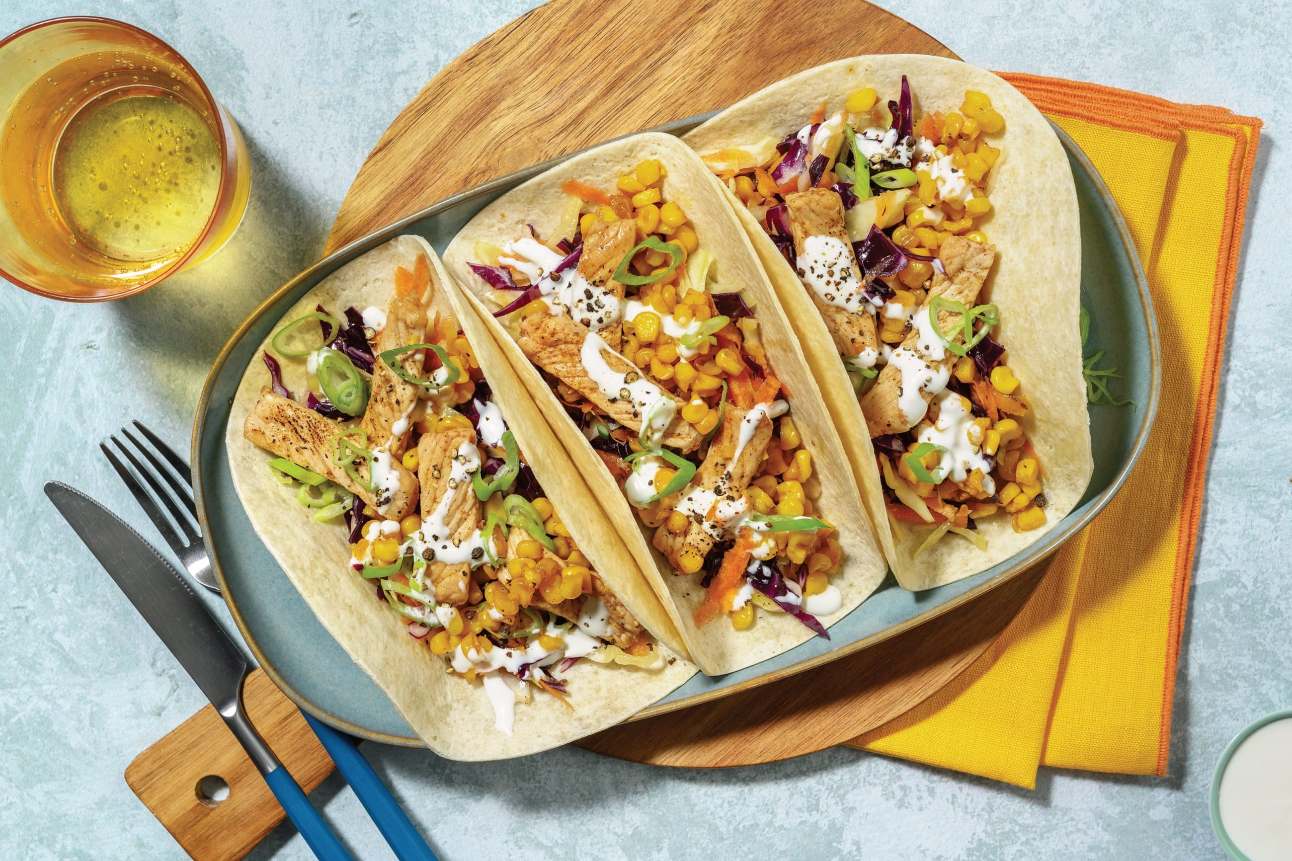 Mexican Fiesta Chicken & Corn Tacos