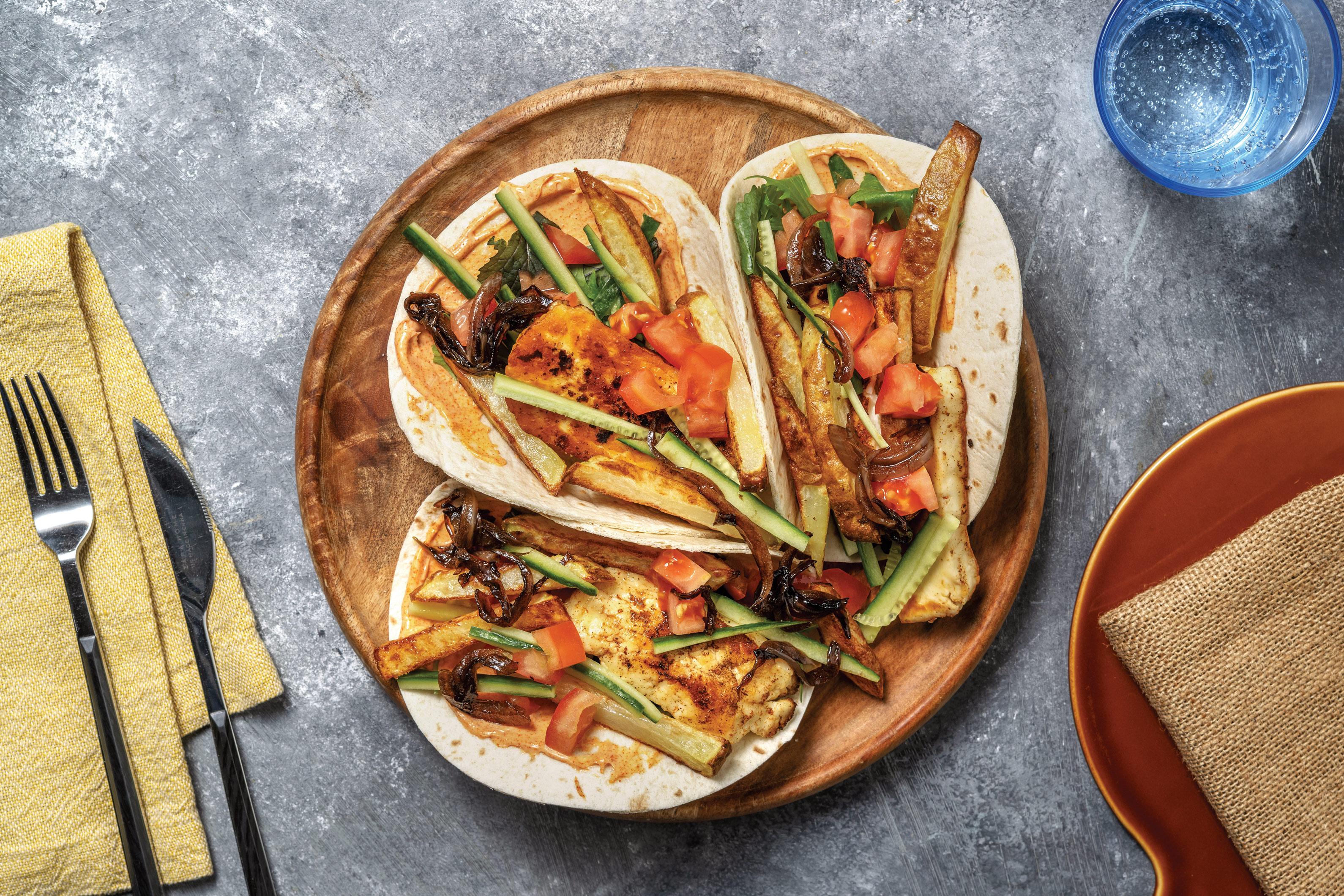 Quick Loaded American Haloumi Tacos