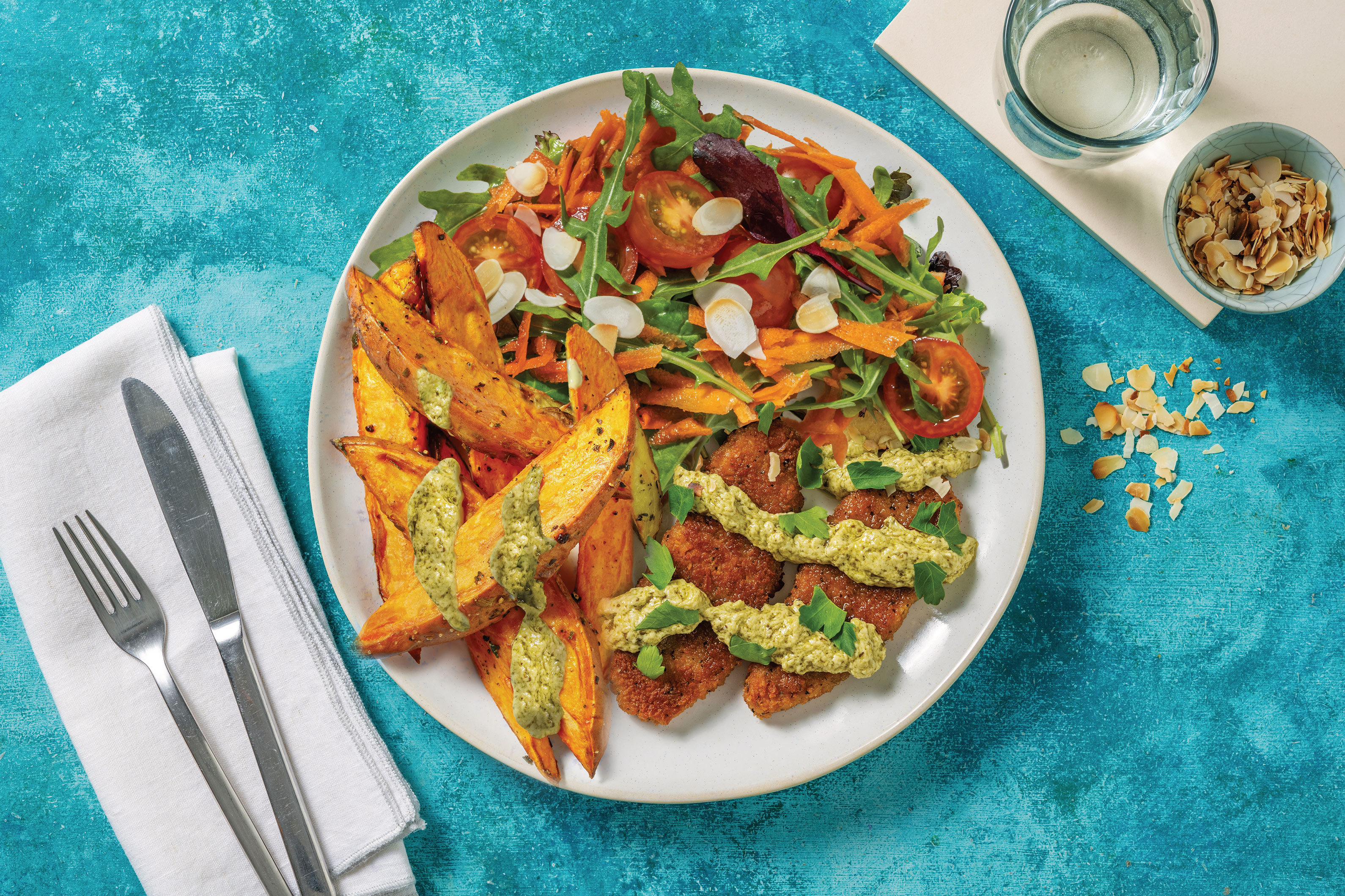 Double Plant-Based Chick'n & Herby Wedges