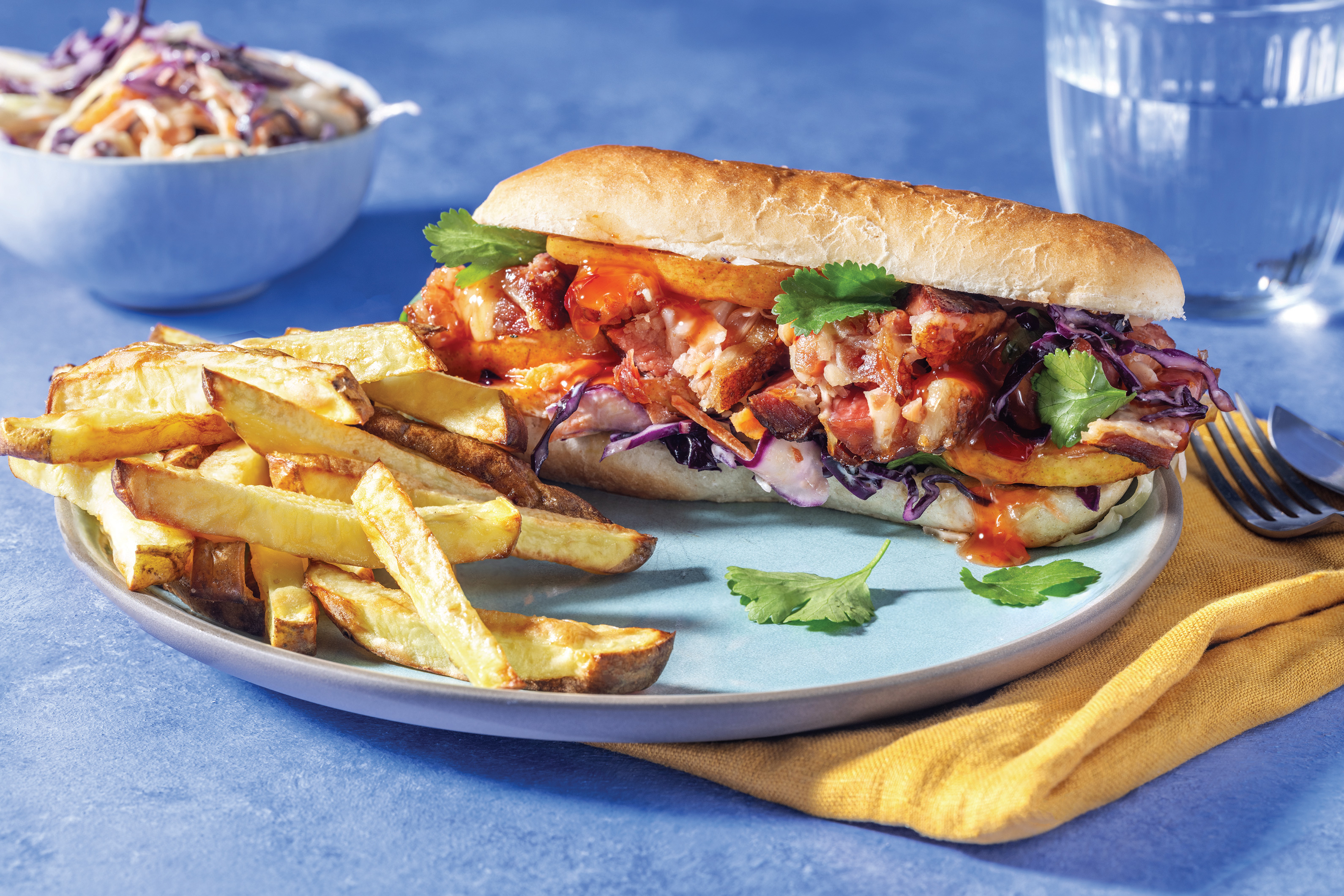 Double Asian Pork Belly Rolls & Pear Slaw