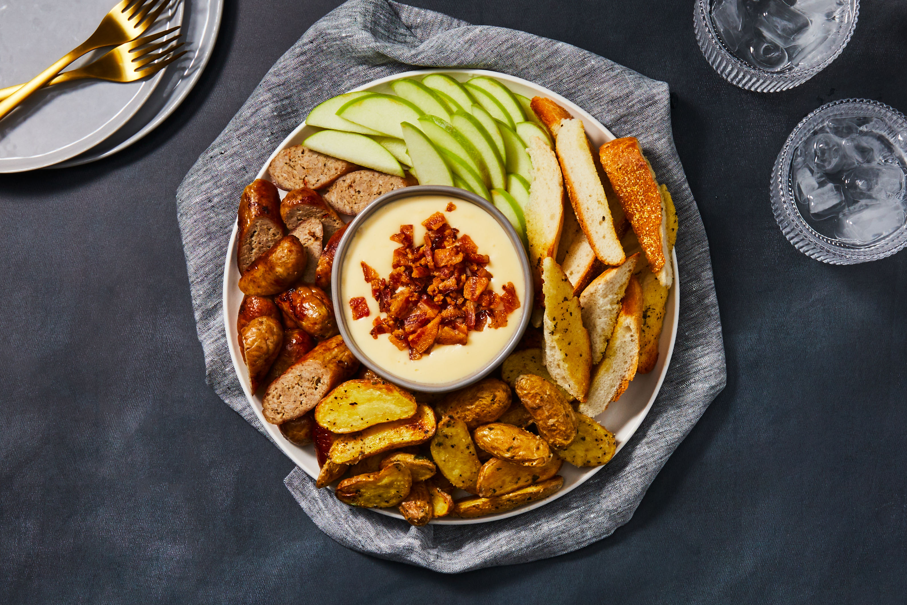 Porktacular Bacon Fondue Brunch Platter