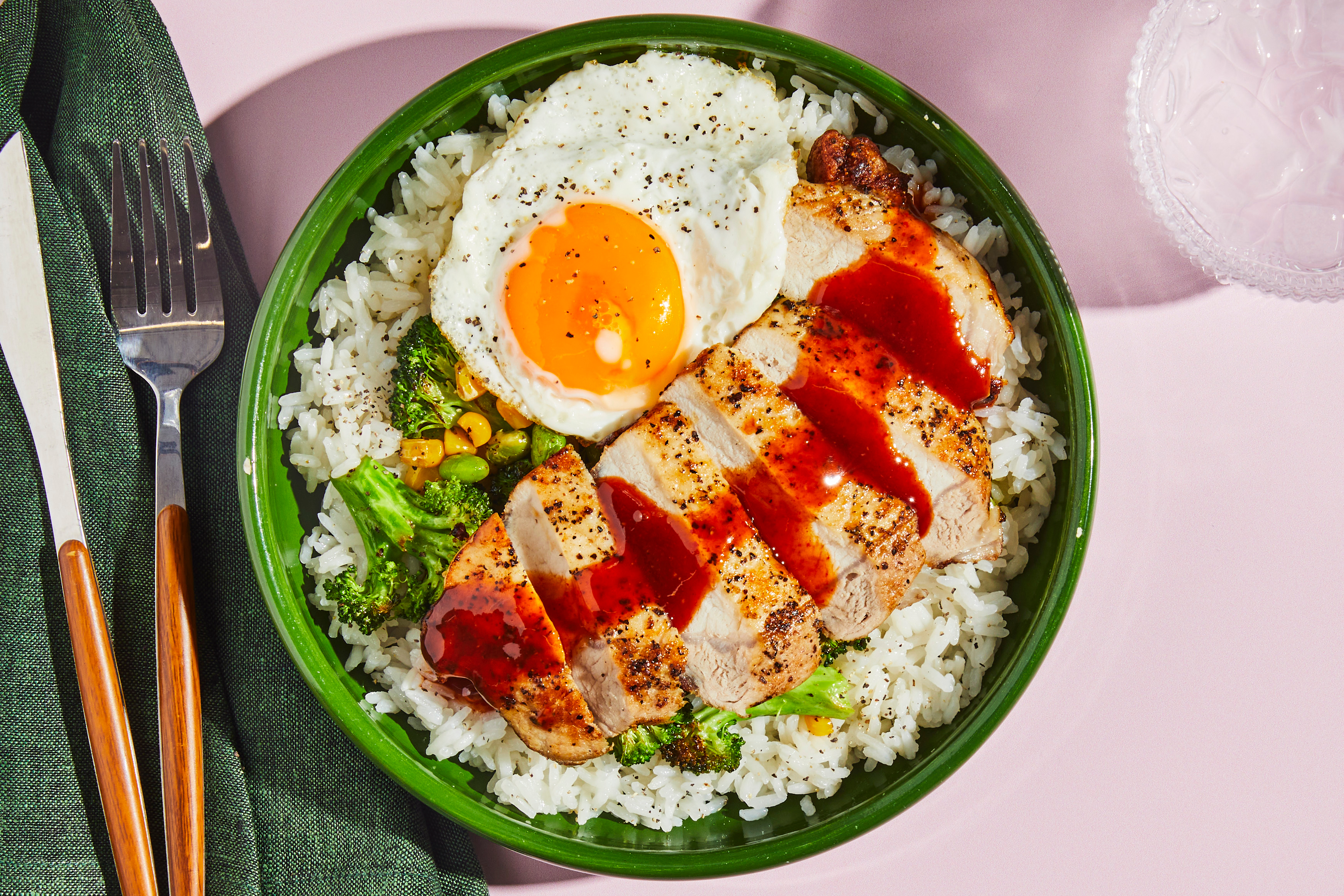 Teriyaki Pork Chop Rice Bowls