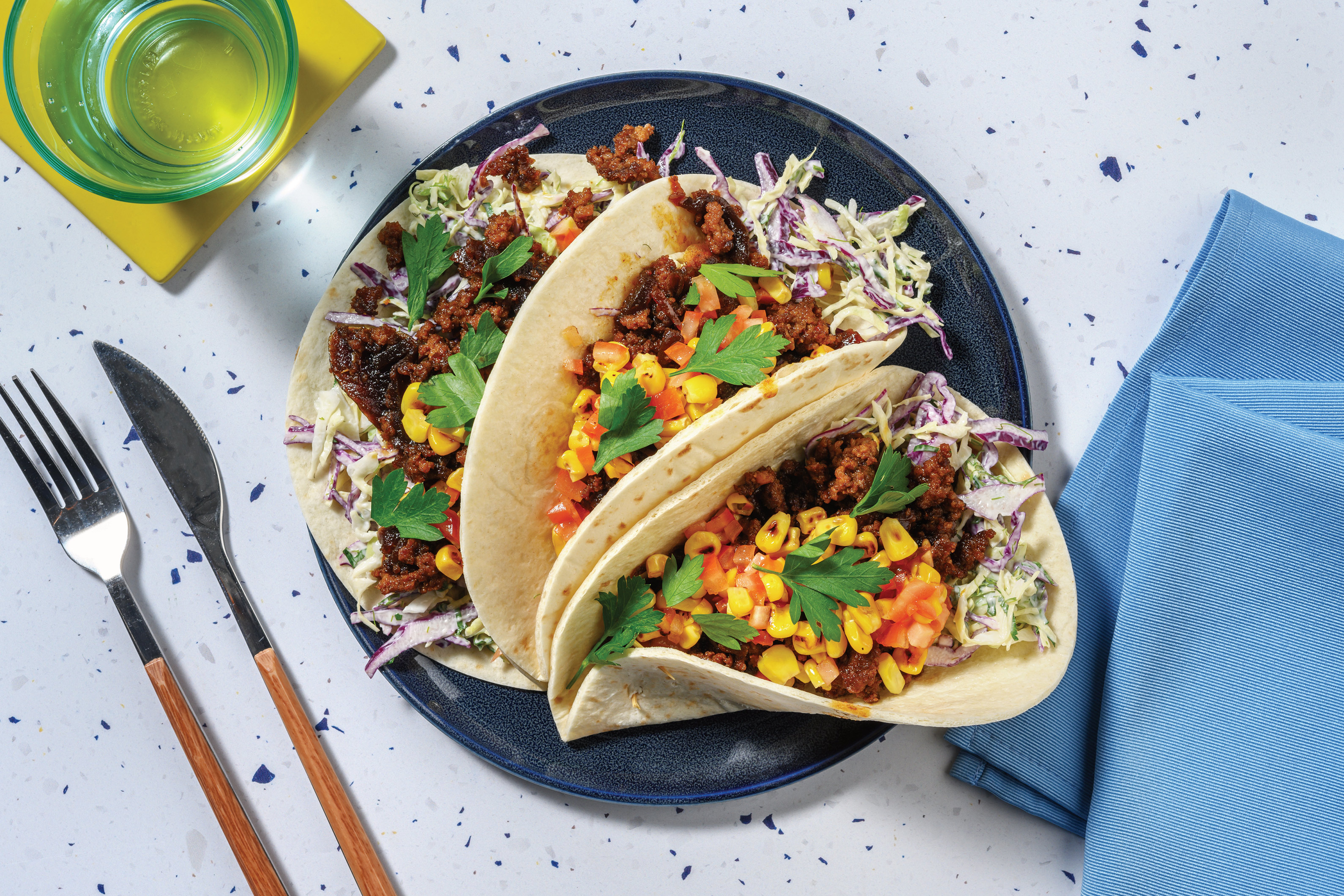 Spiced Beef Tacos & Charred Corn Salsa