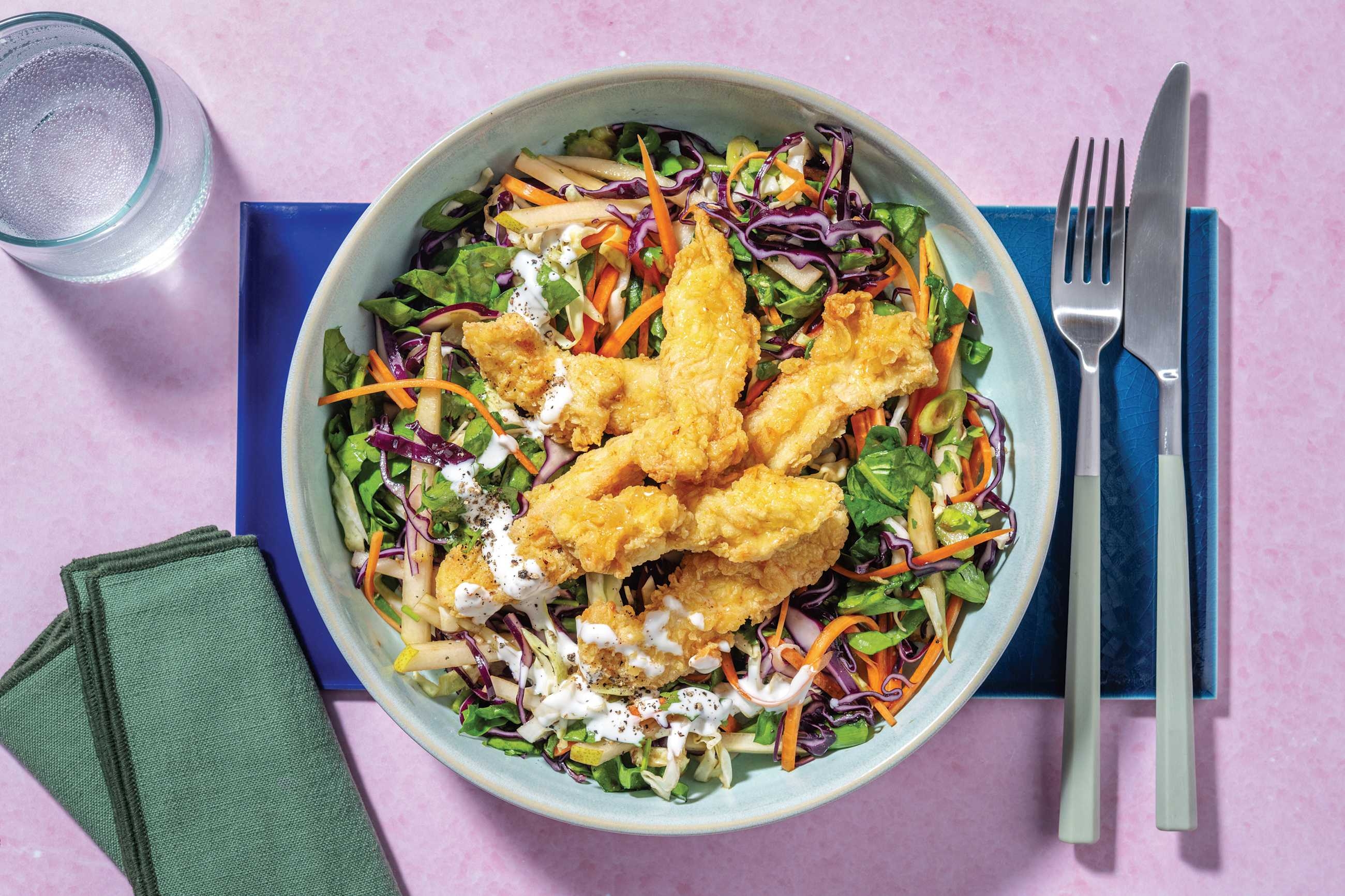 Southeast Asian Crispy Chicken Bowl